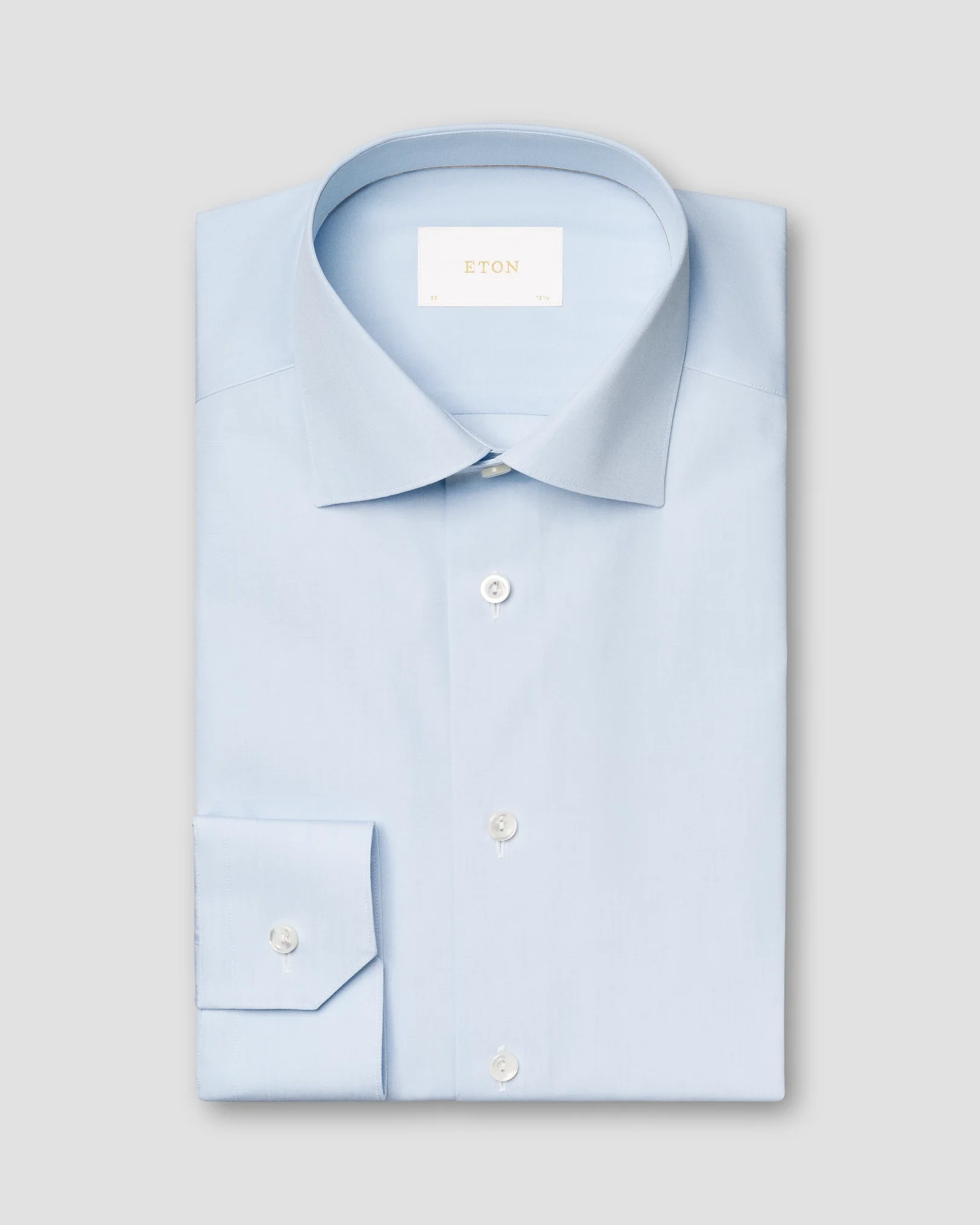 Eton - Chambray Erhabenes Popeline-Hemd