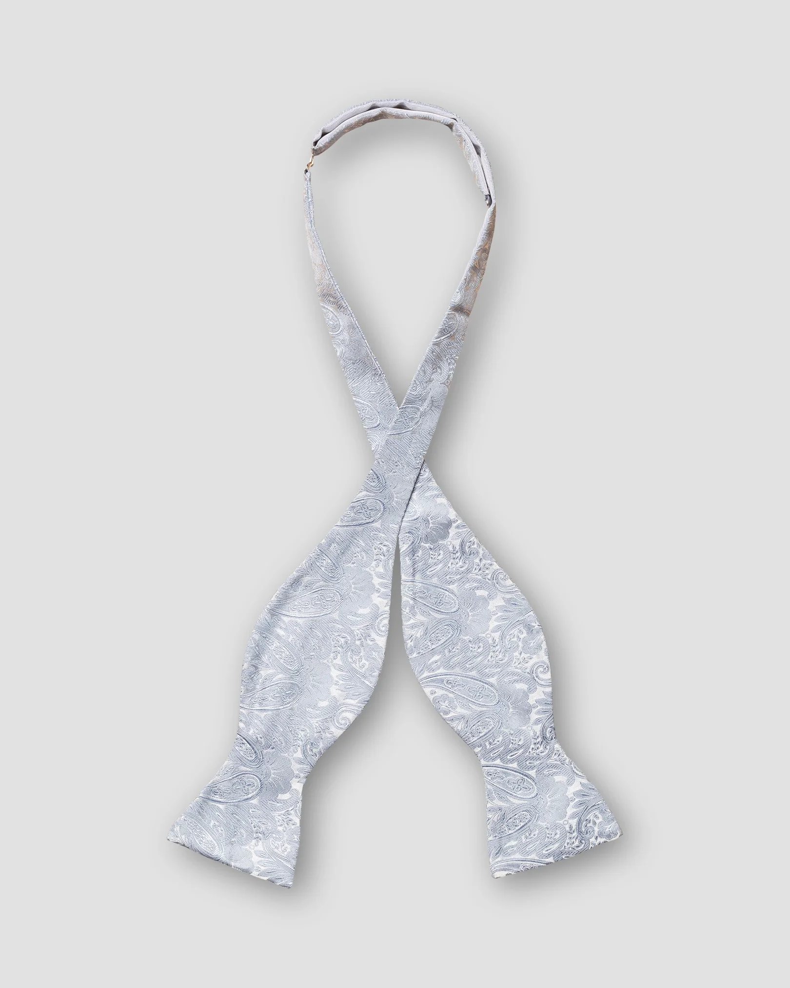 Eton - light blue bow tie jacquard woven
