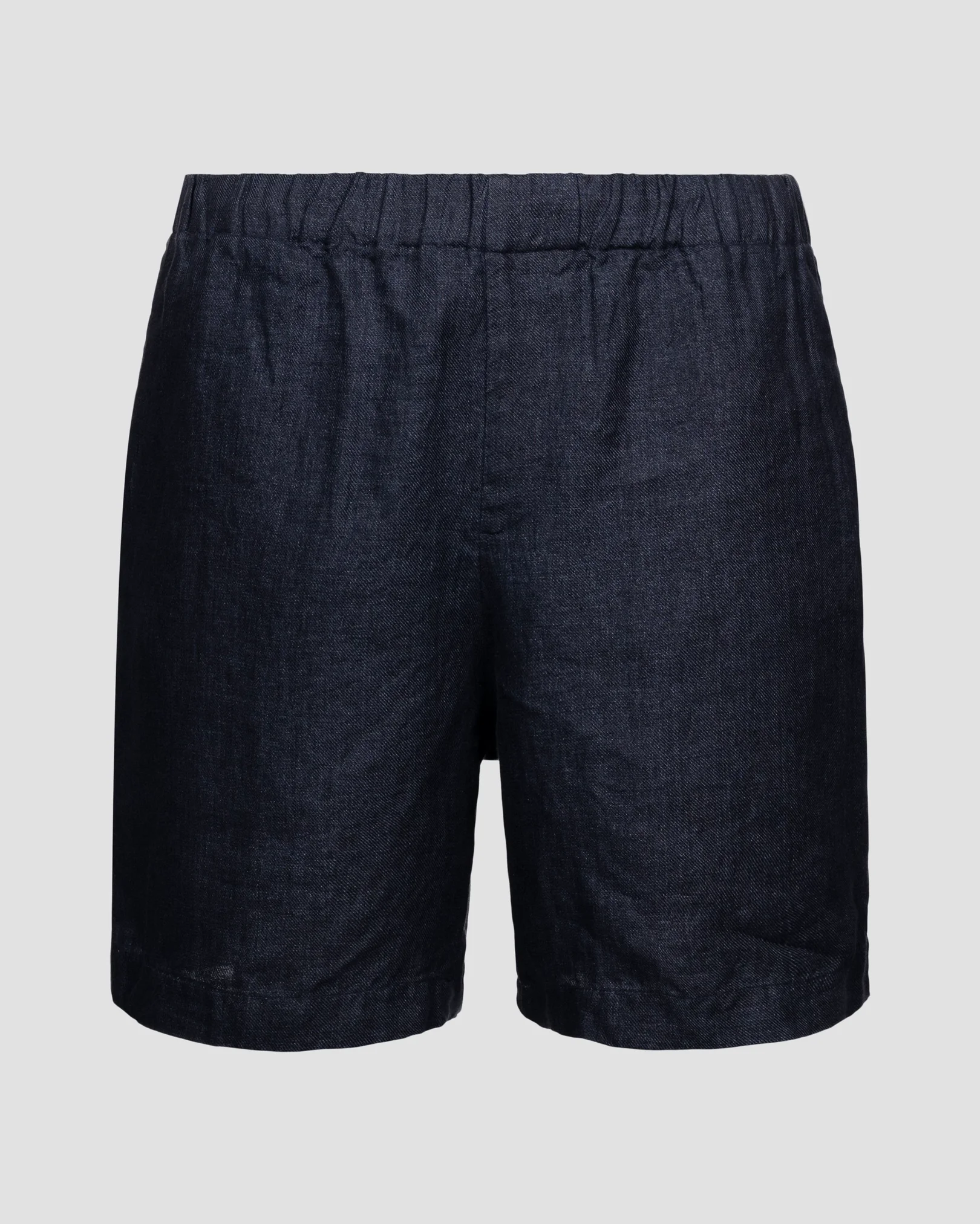 Eton - Navy Heavy Linen Shorts