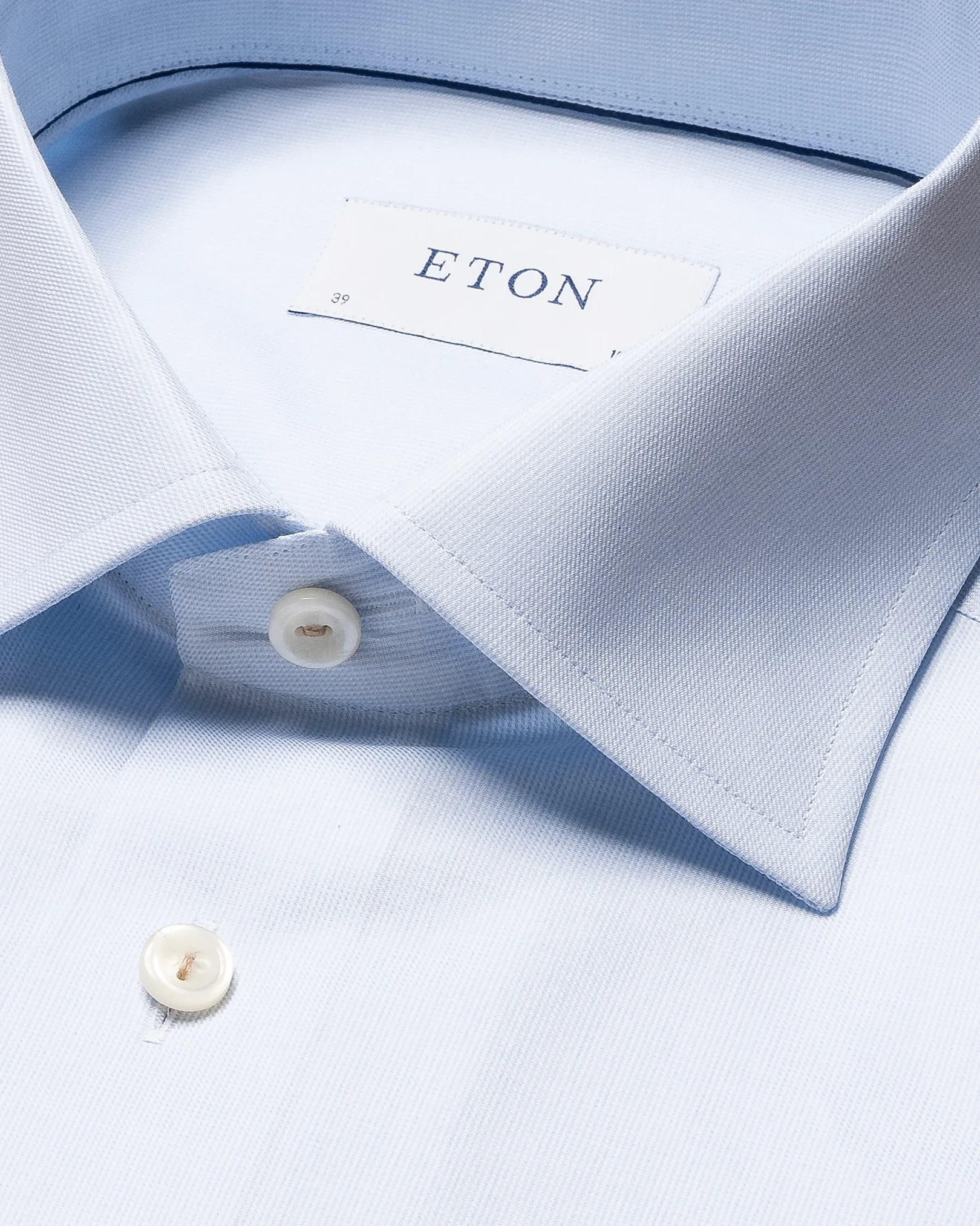 Eton - light blue twill passpoal shirt