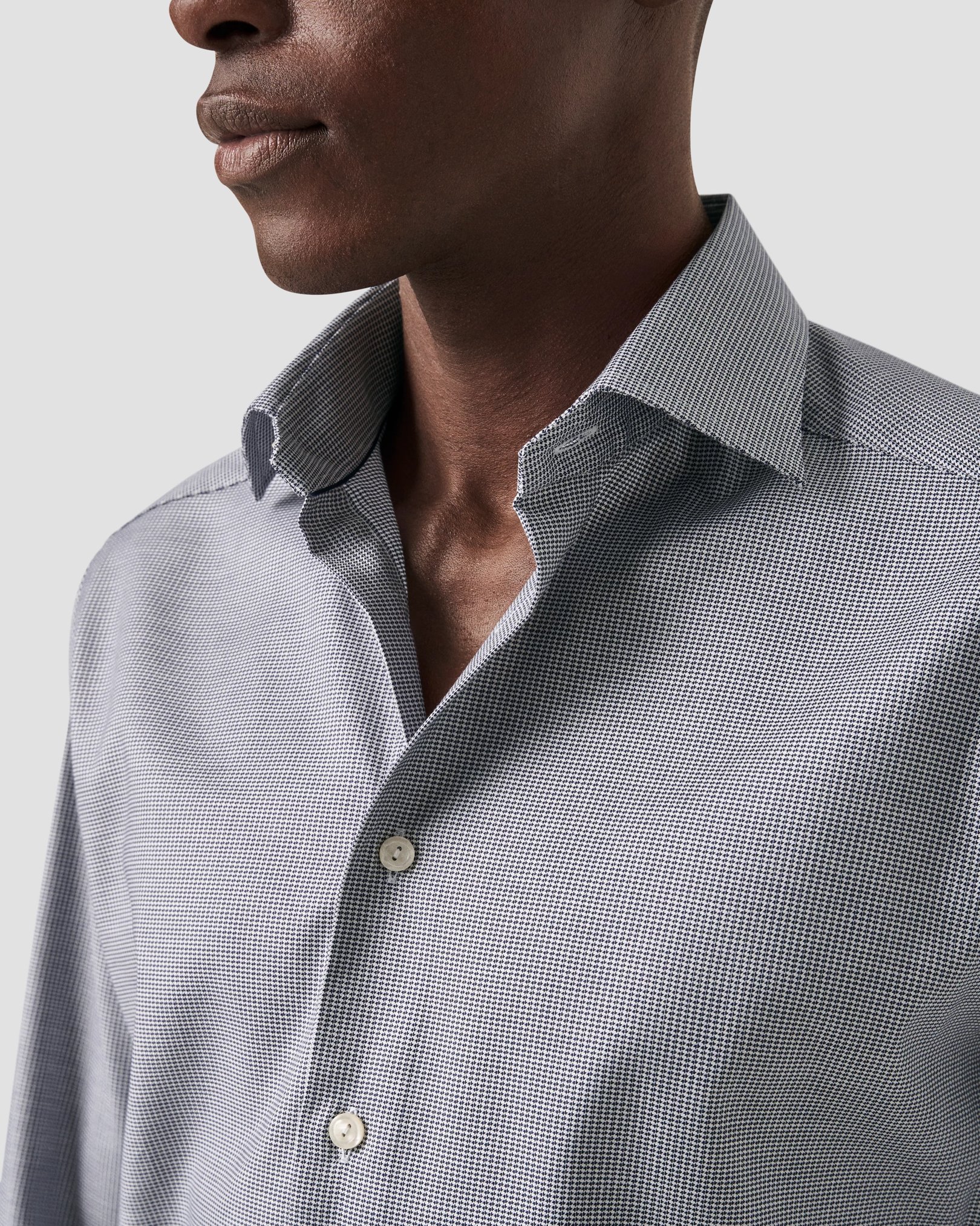 Eton - navy blue cotton and made to order