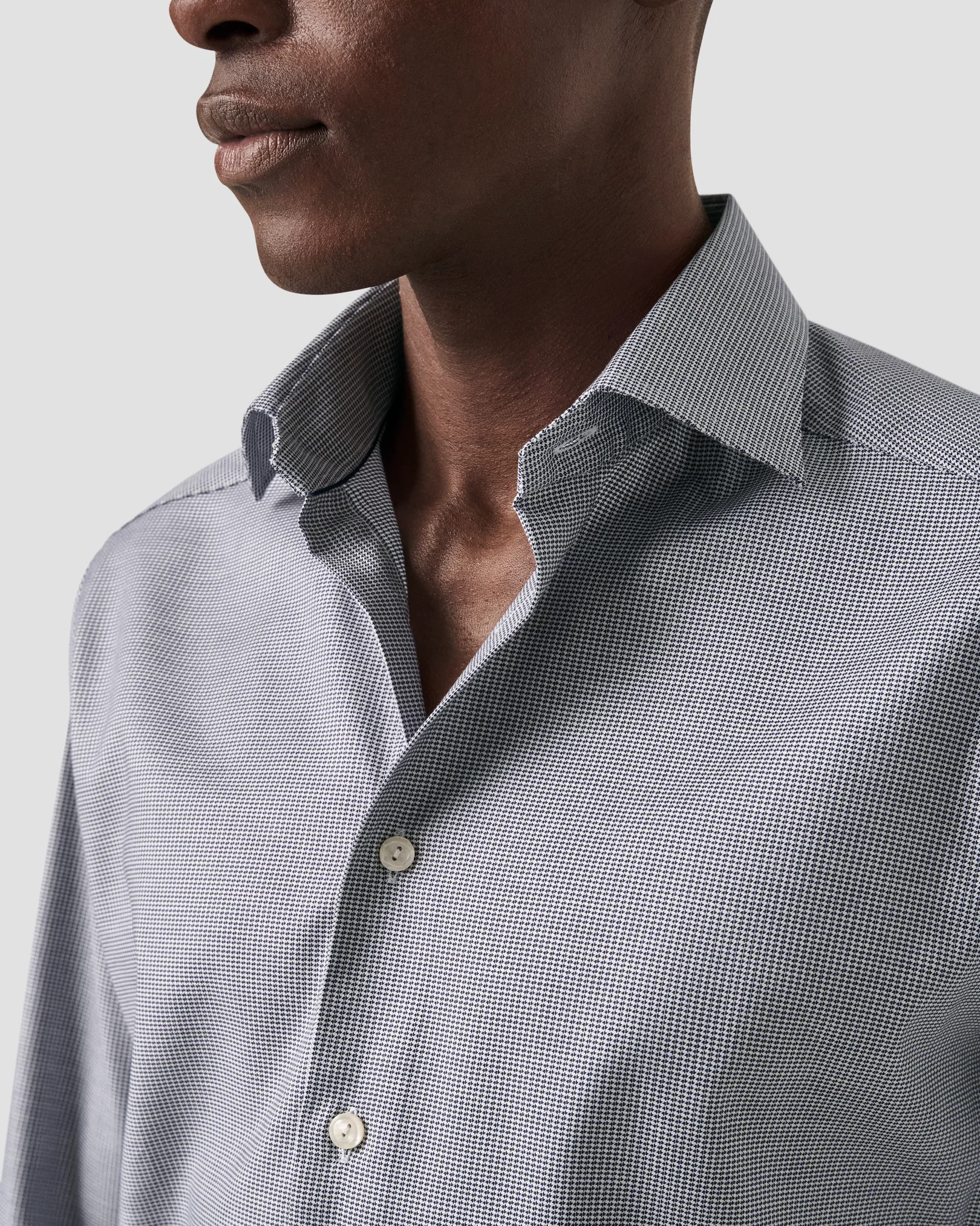 Eton - navy blue cotton and made to order