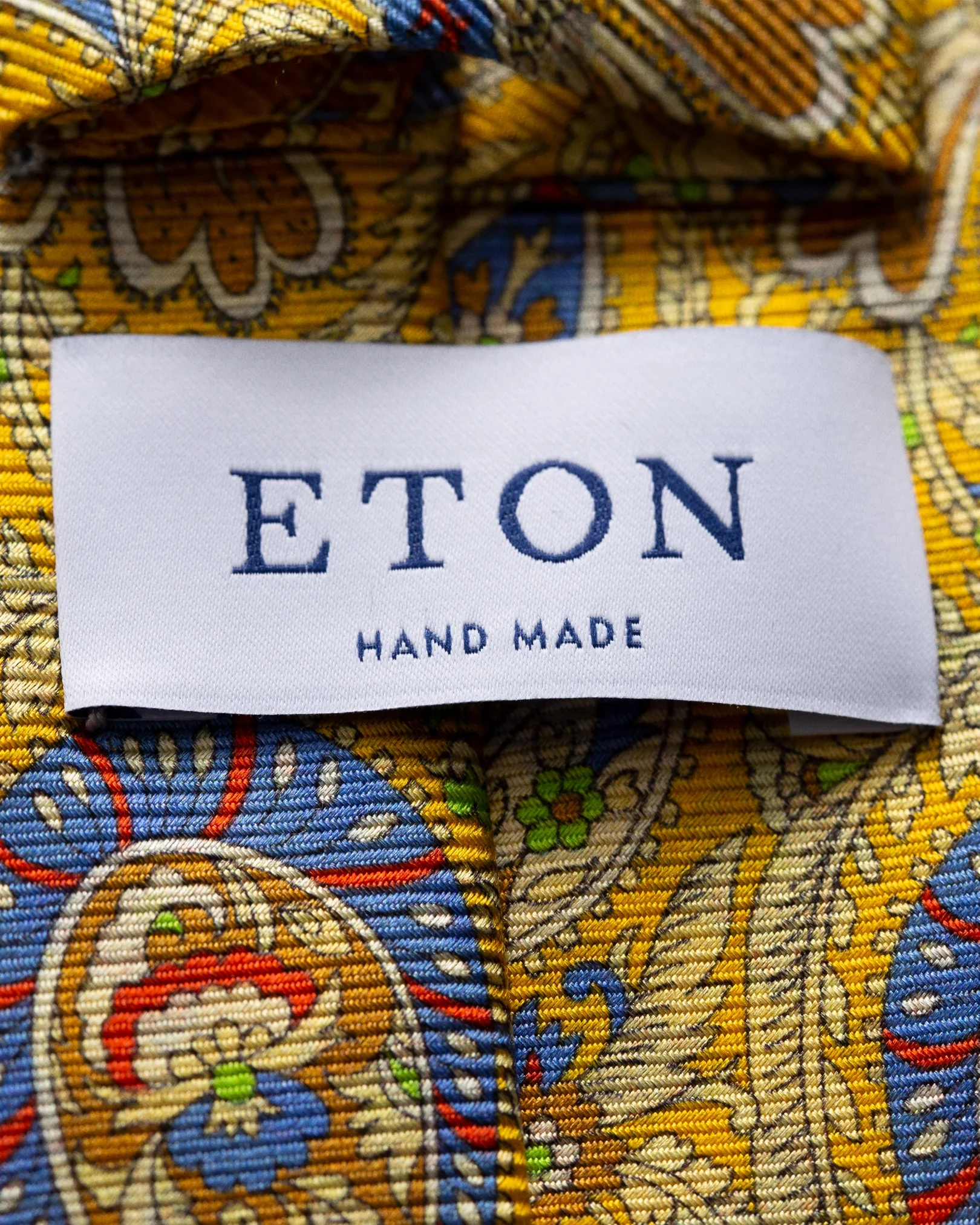 Eton - yellow flower paisley tie
