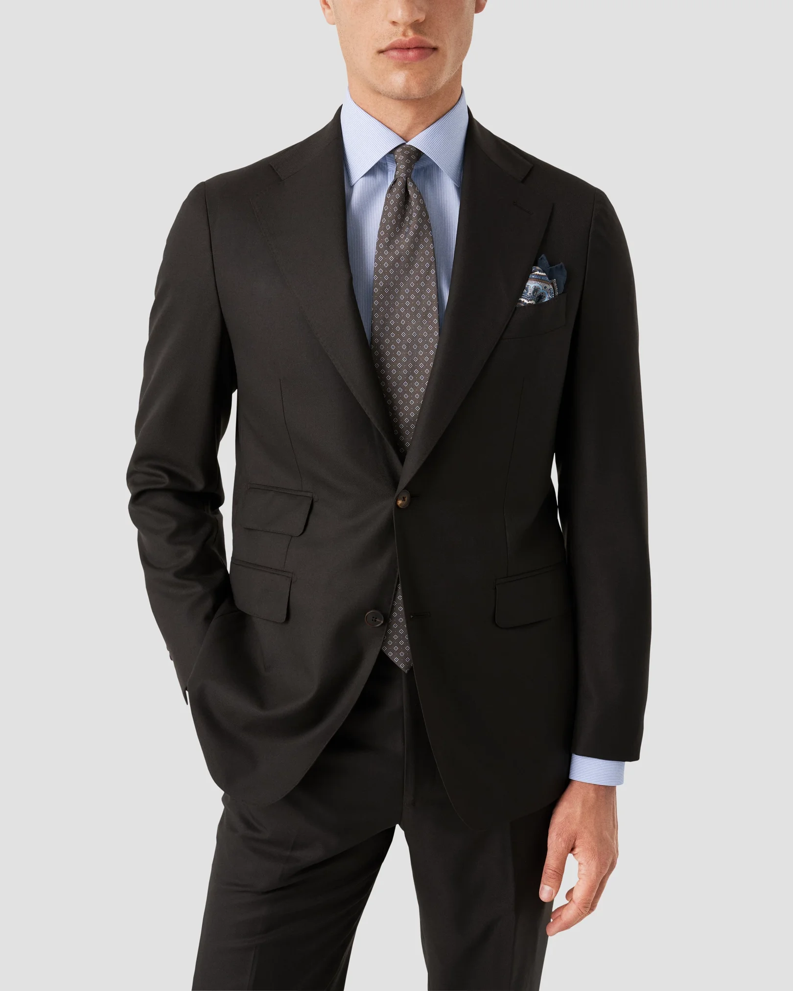 Eton - striped poplin shirt