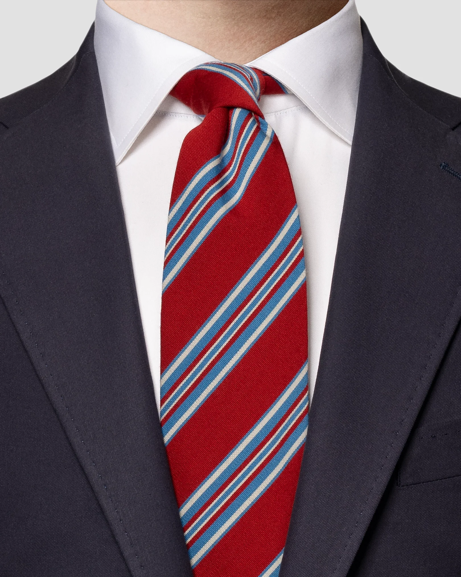 Eton - dark red regimental tie
