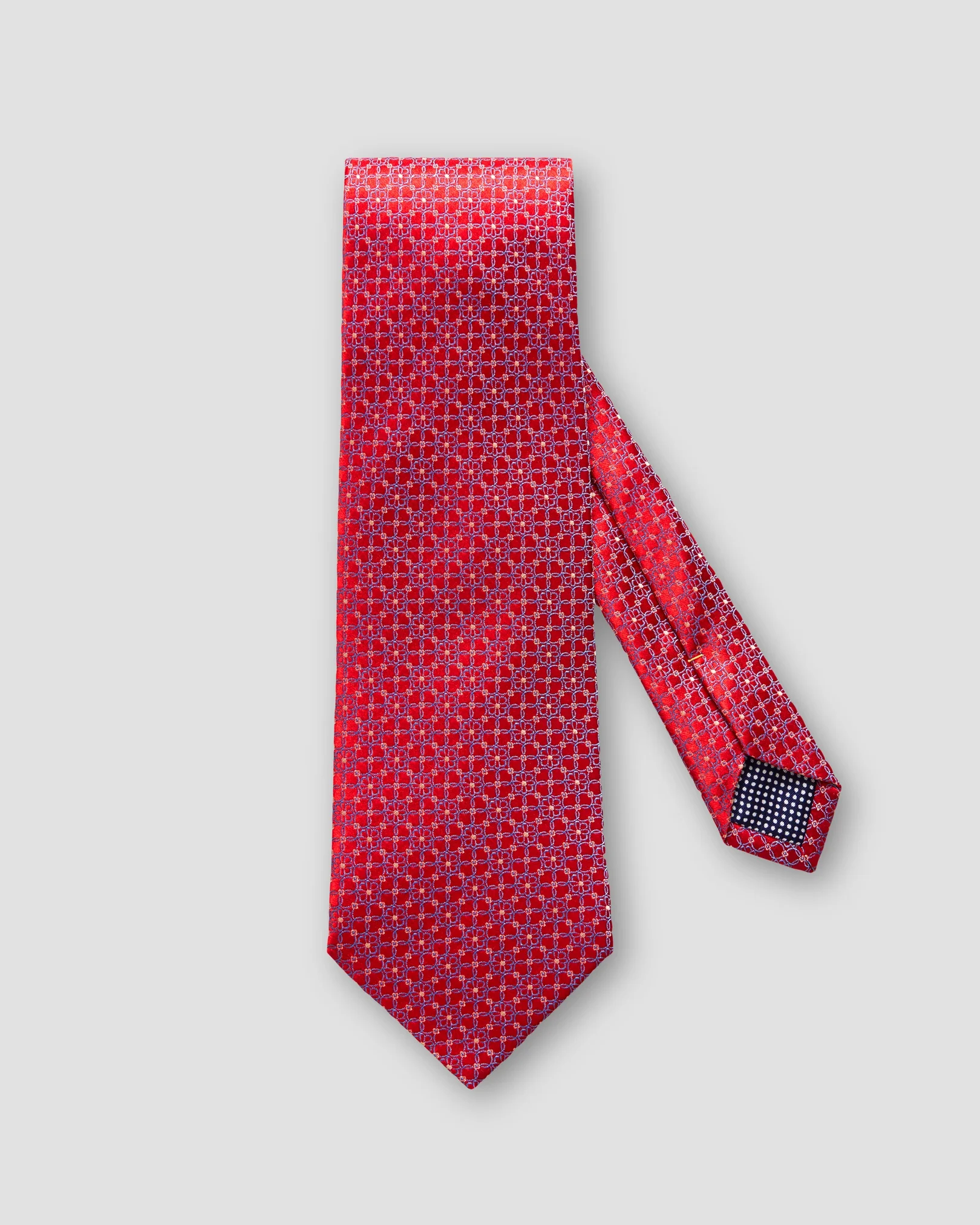Eton - red floral woven silk tie