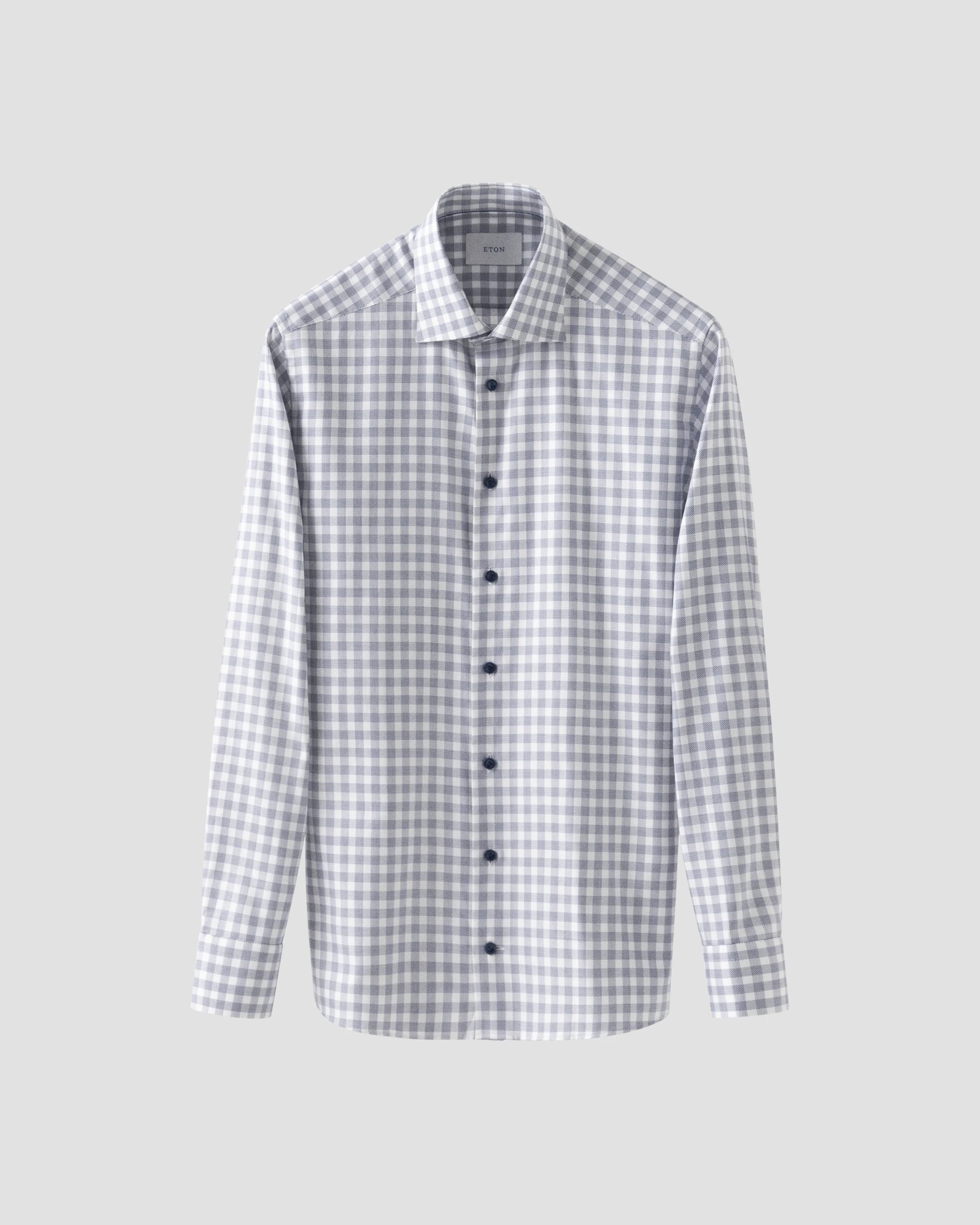Eton - dark blue check signature twill shirt