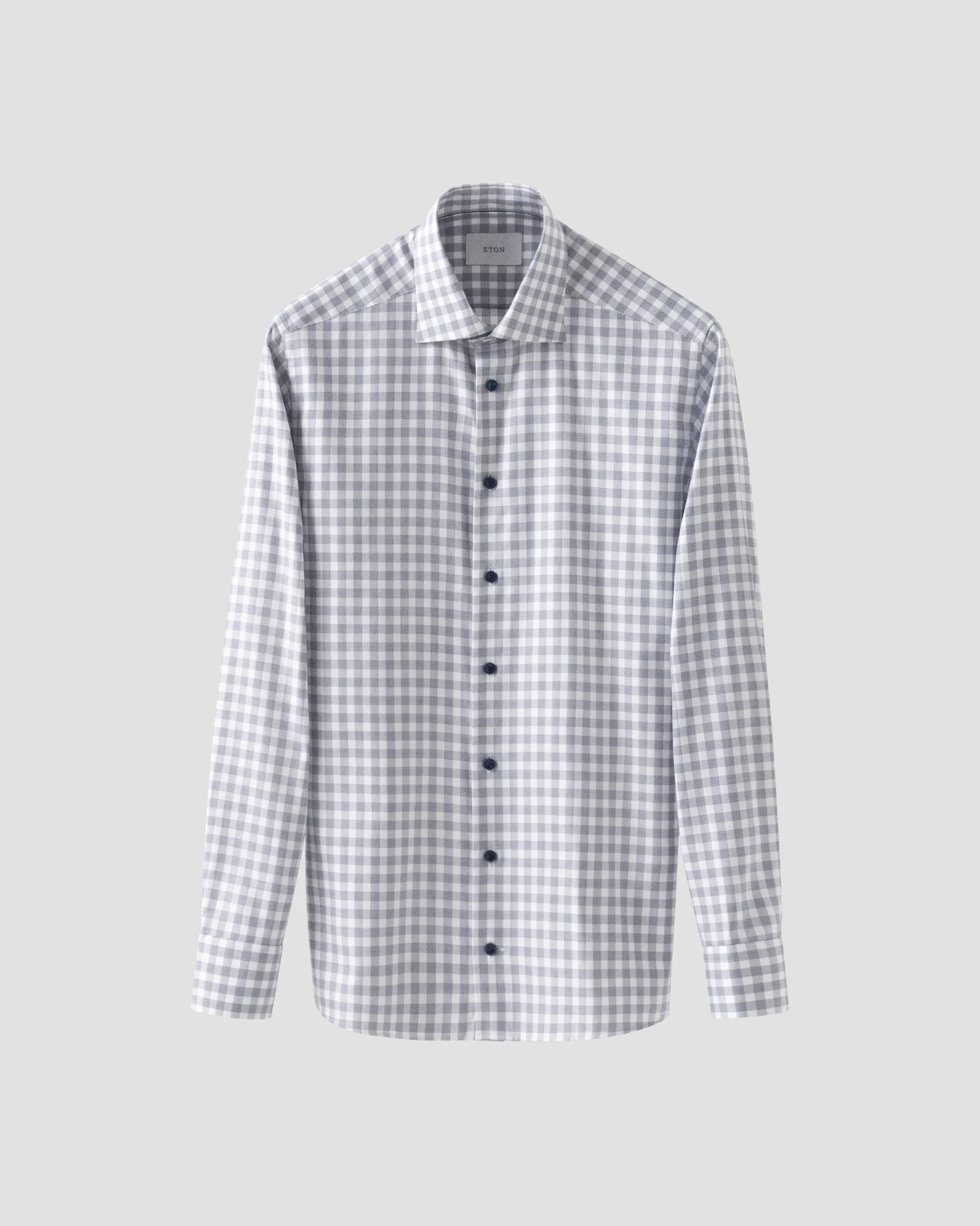 Eton - dark blue check signature twill shirt