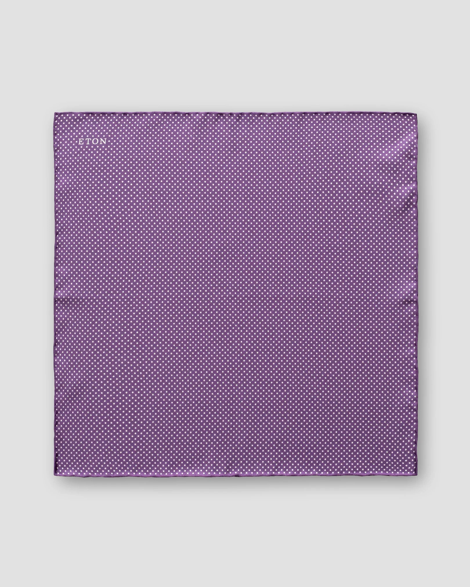 Eton - purple polka dots silk pocket square