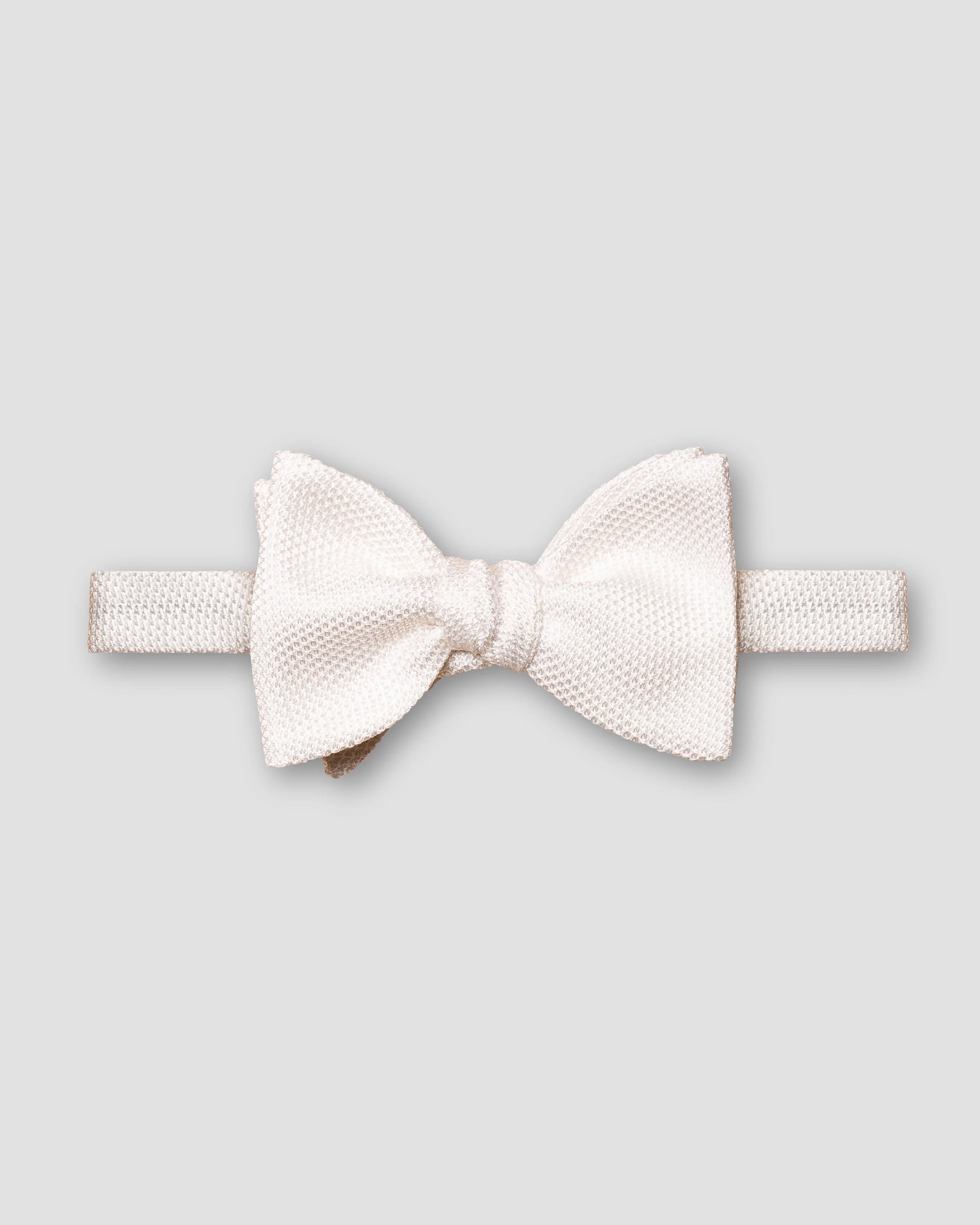 Eton - white grenadine bowtie self tied