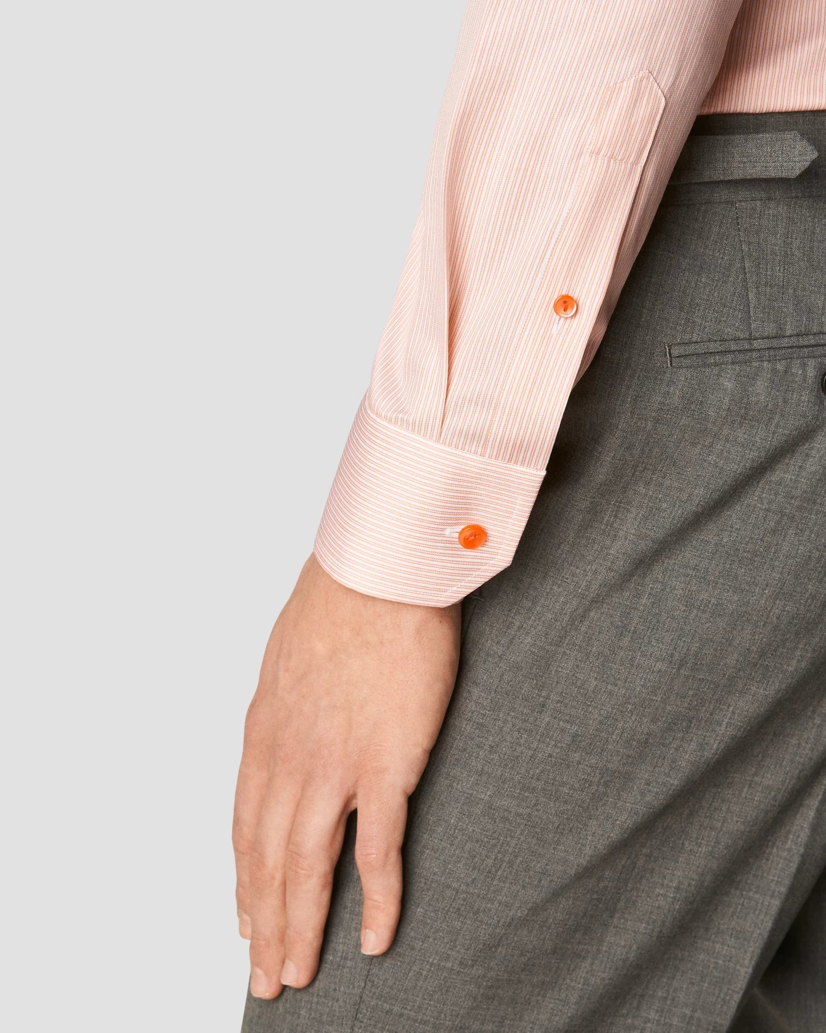Eton - orange signature twill cut away single slim