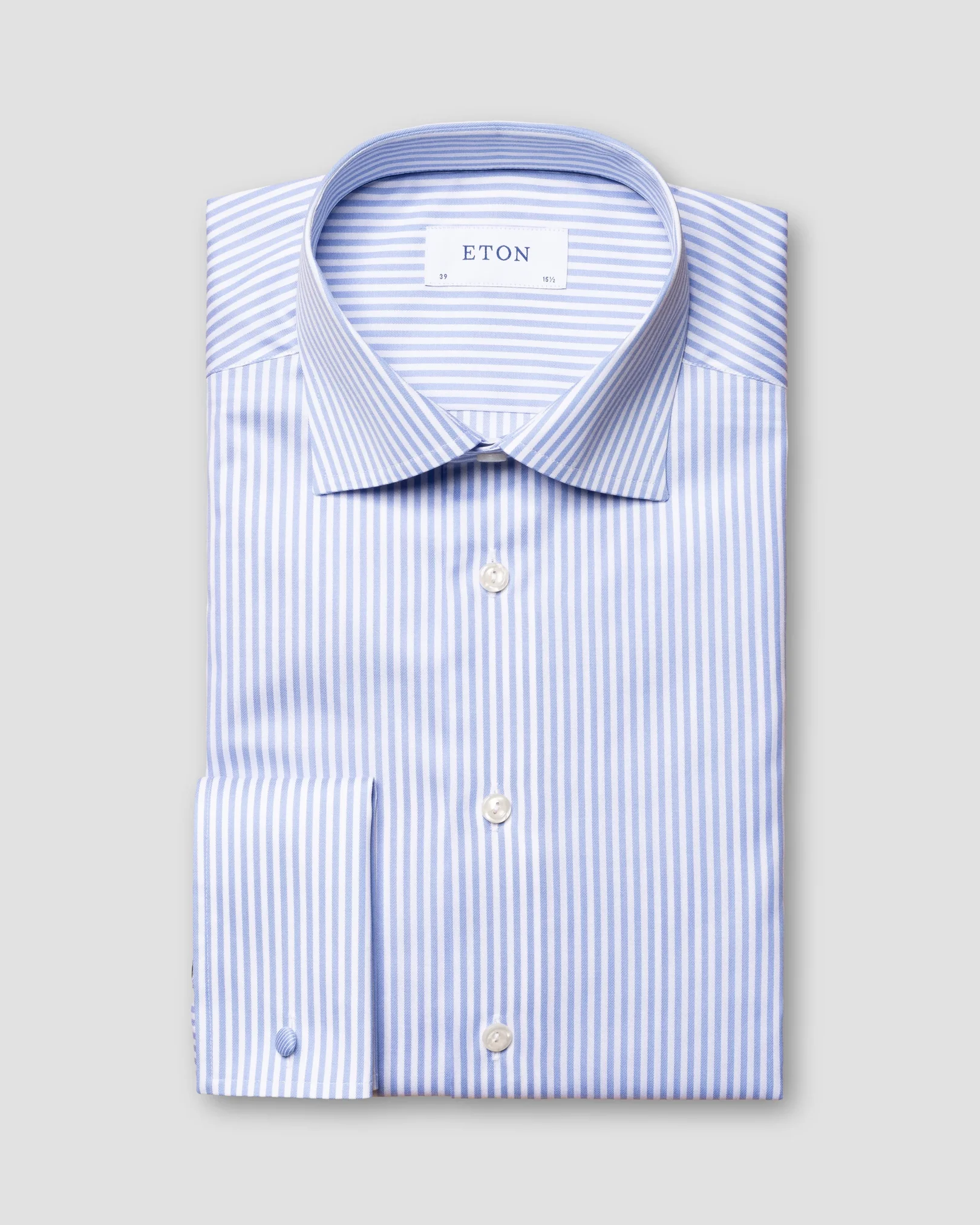Eton - light blue signature twill shirt cut away french contemporary bf