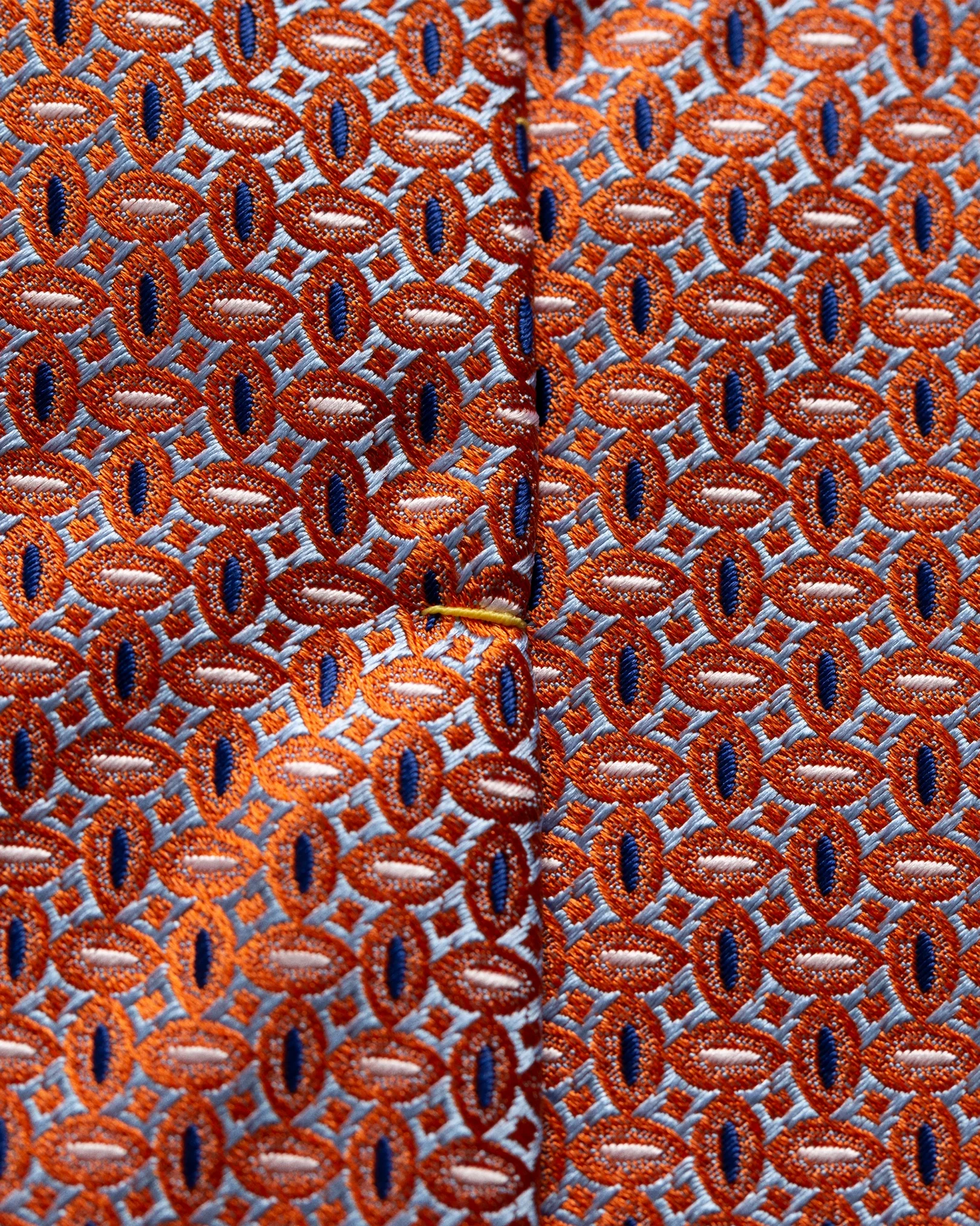 Eton - orange grey silk tie
