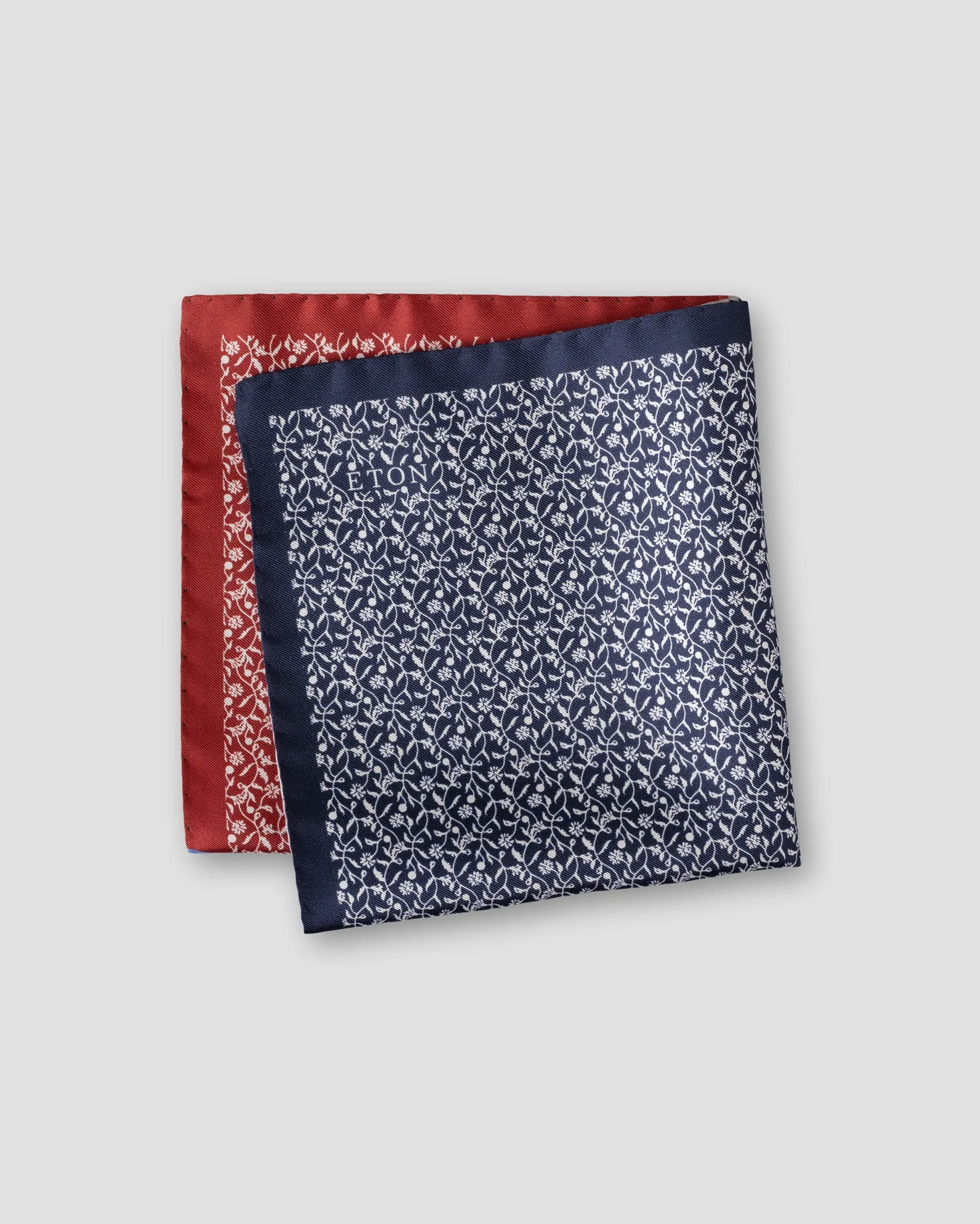 Eton - multi four sided floral silk pocket square
