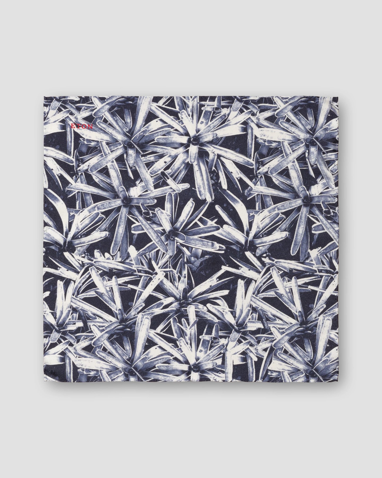 Eton - blue pineapple print silk pocket square