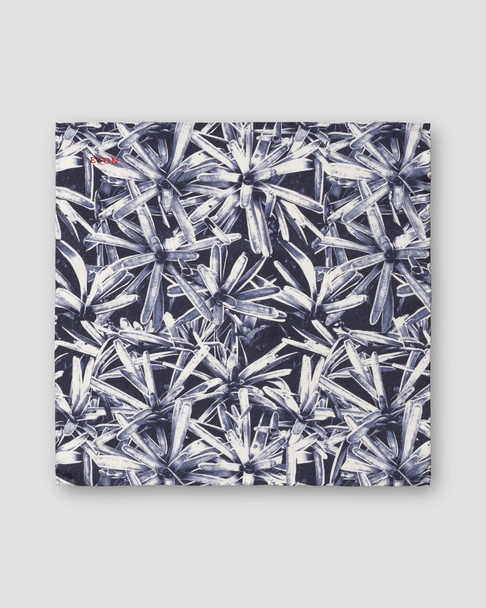 Eton - blue pineapple print silk pocket square