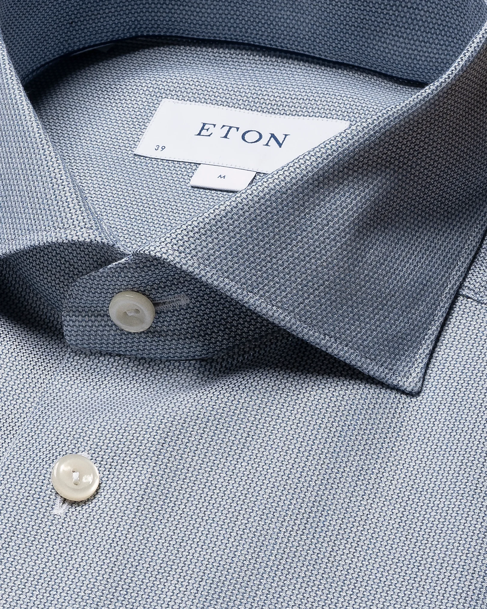 Eton - light blue melange signature twill