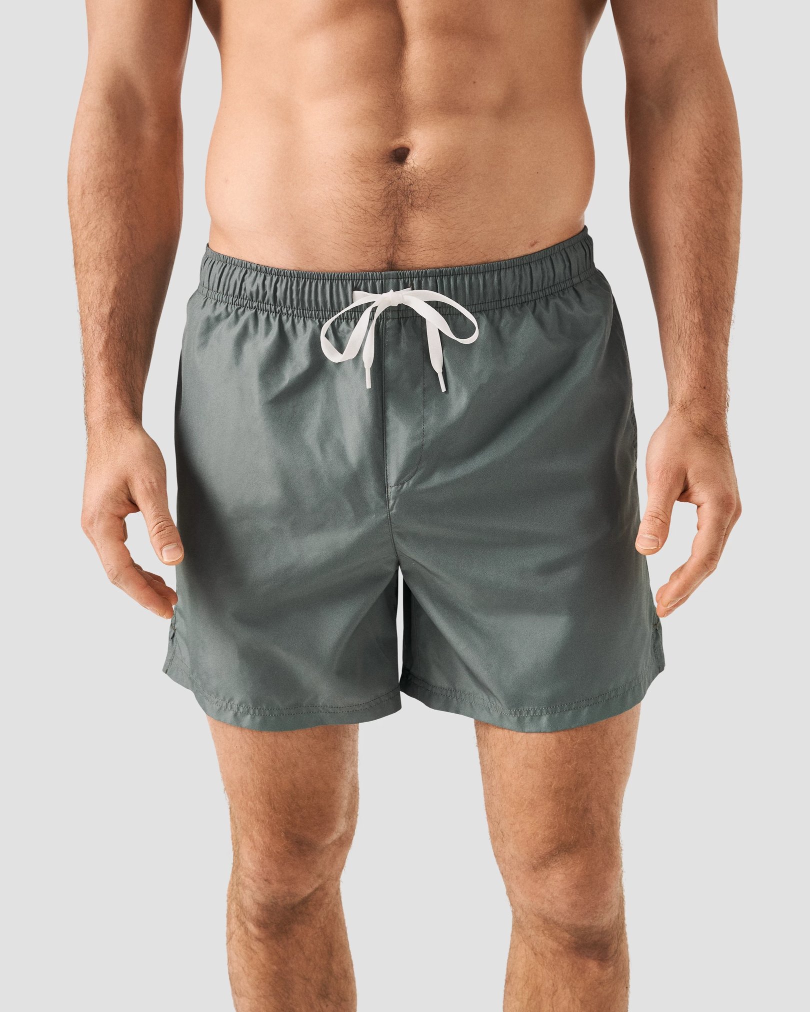 Eton - mid green drawstring swim shorts