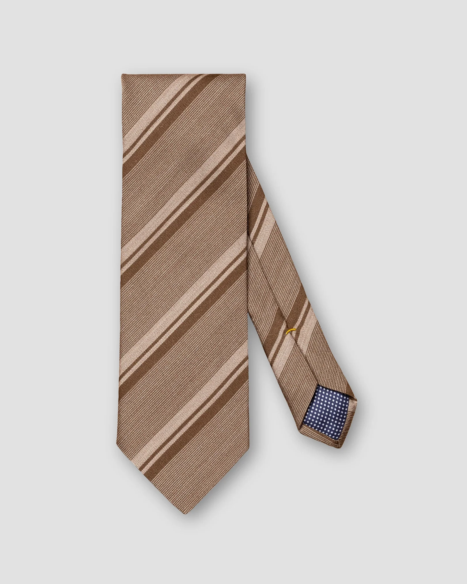 Eton - dark brown cotton silk blend
