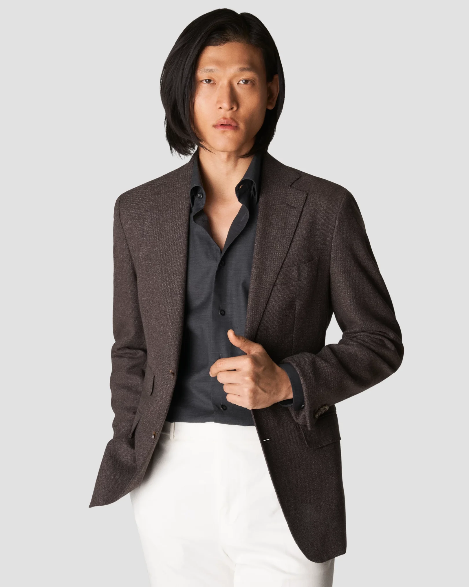 Eton - navy blue flannel shirt