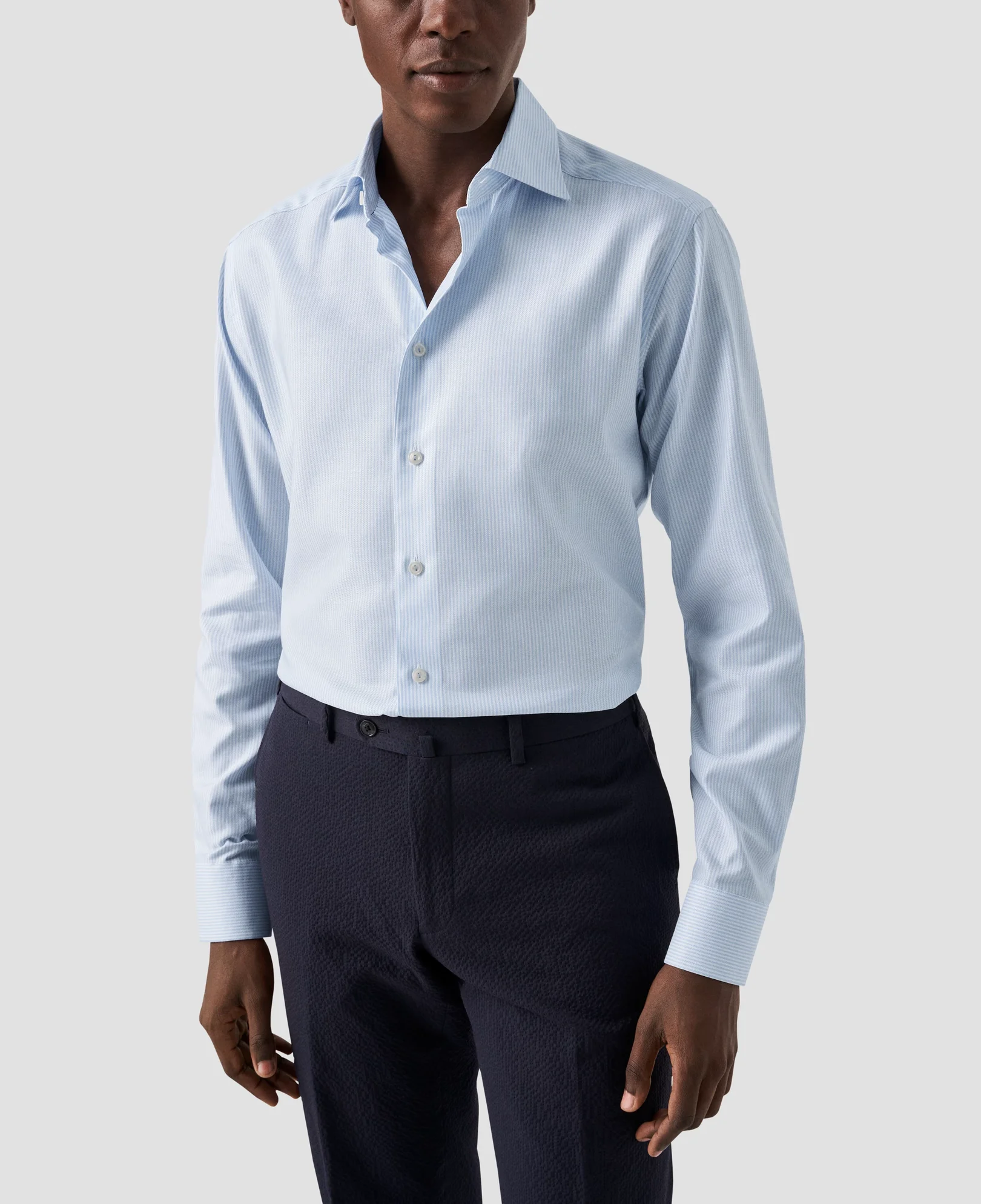 Eton - light blue high end lyocell shirt