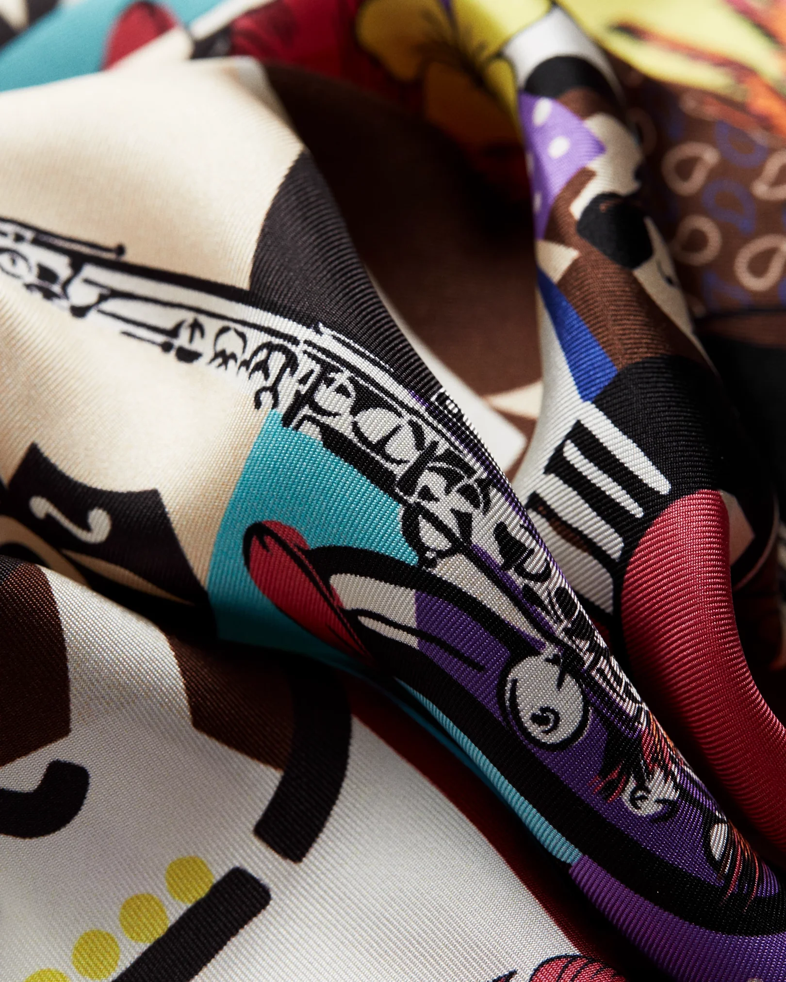 Eton - floral music losange scarf
