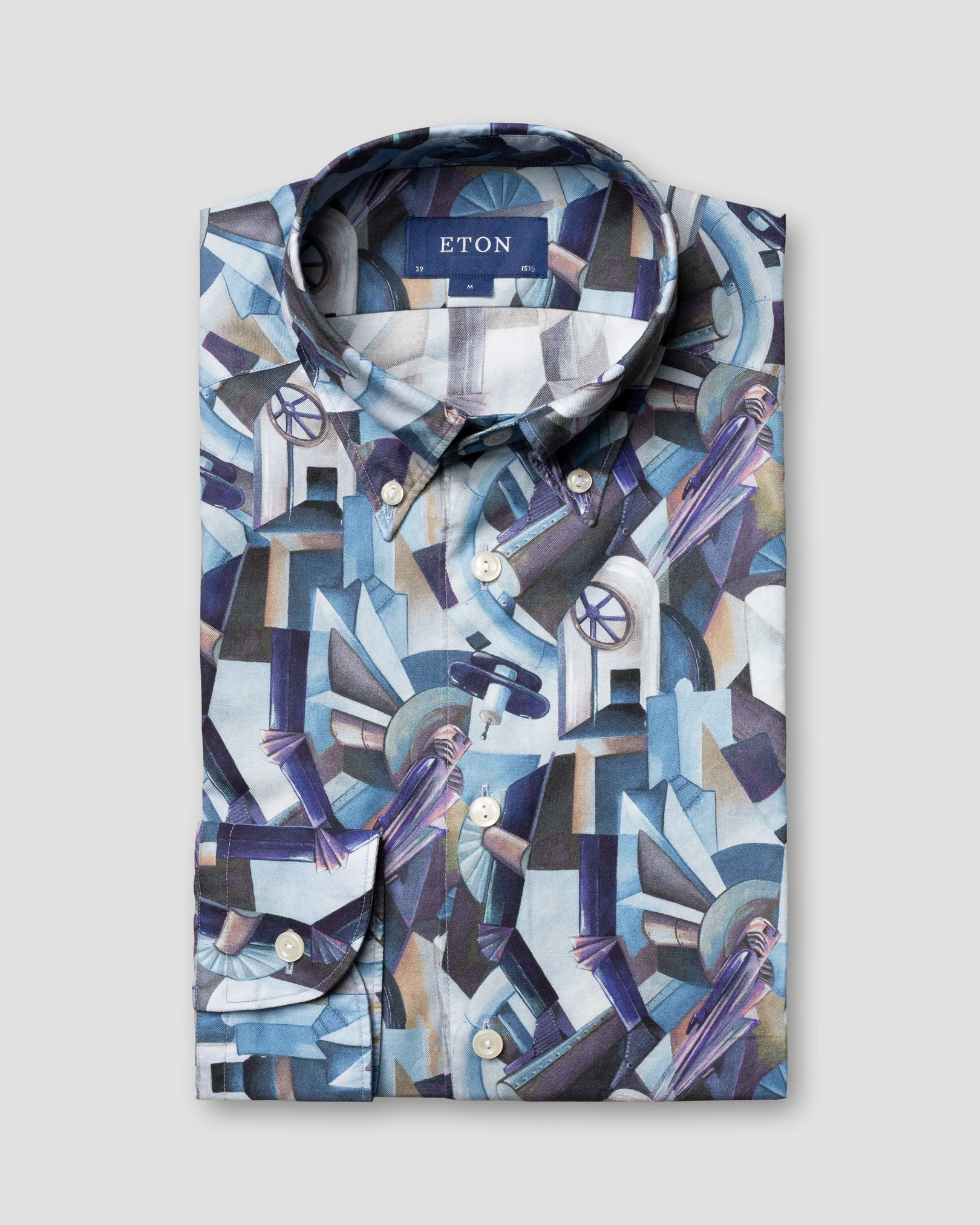 Eton - blue rocket man print shirt
