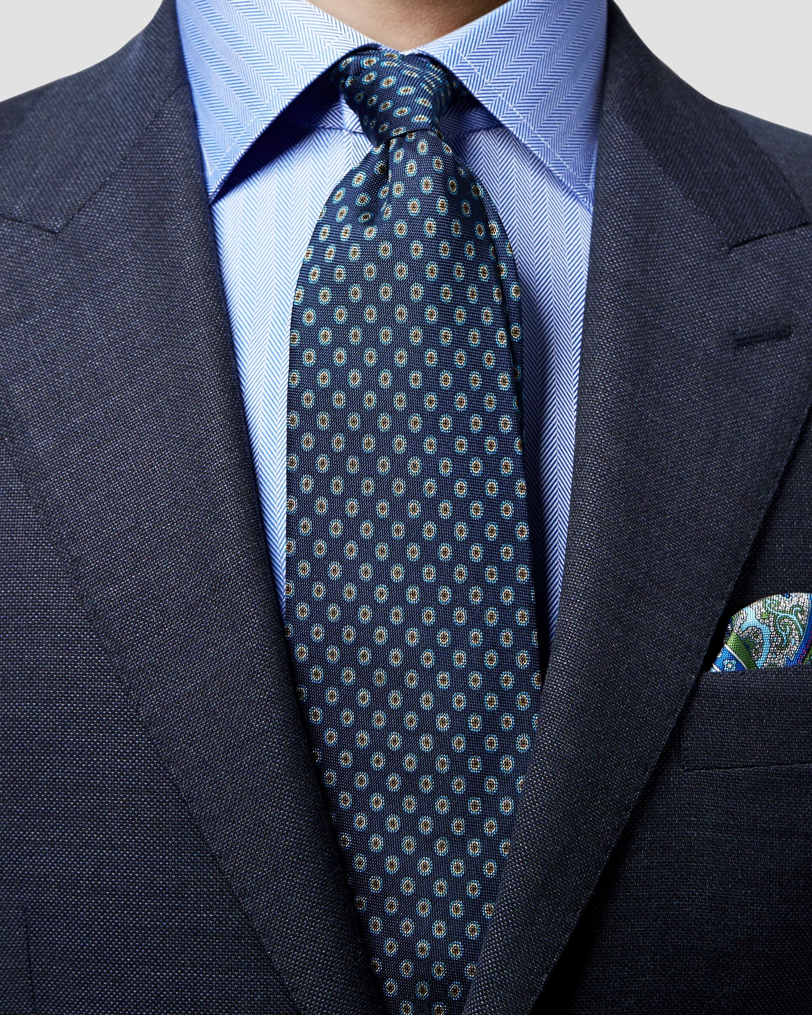 Eton - navy blue geometric