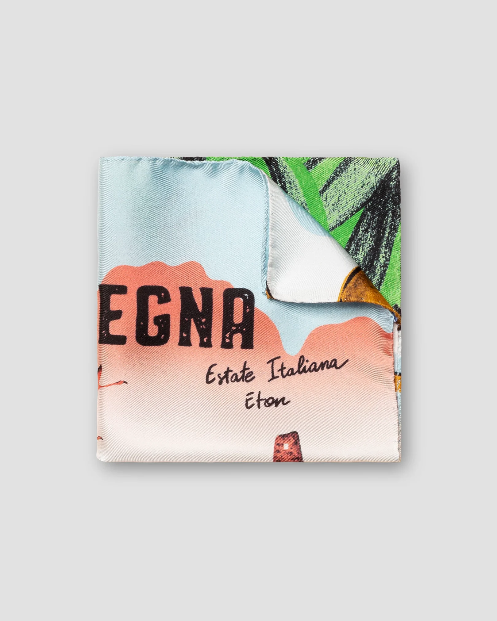 Eton - mid blue sardinia pocket square