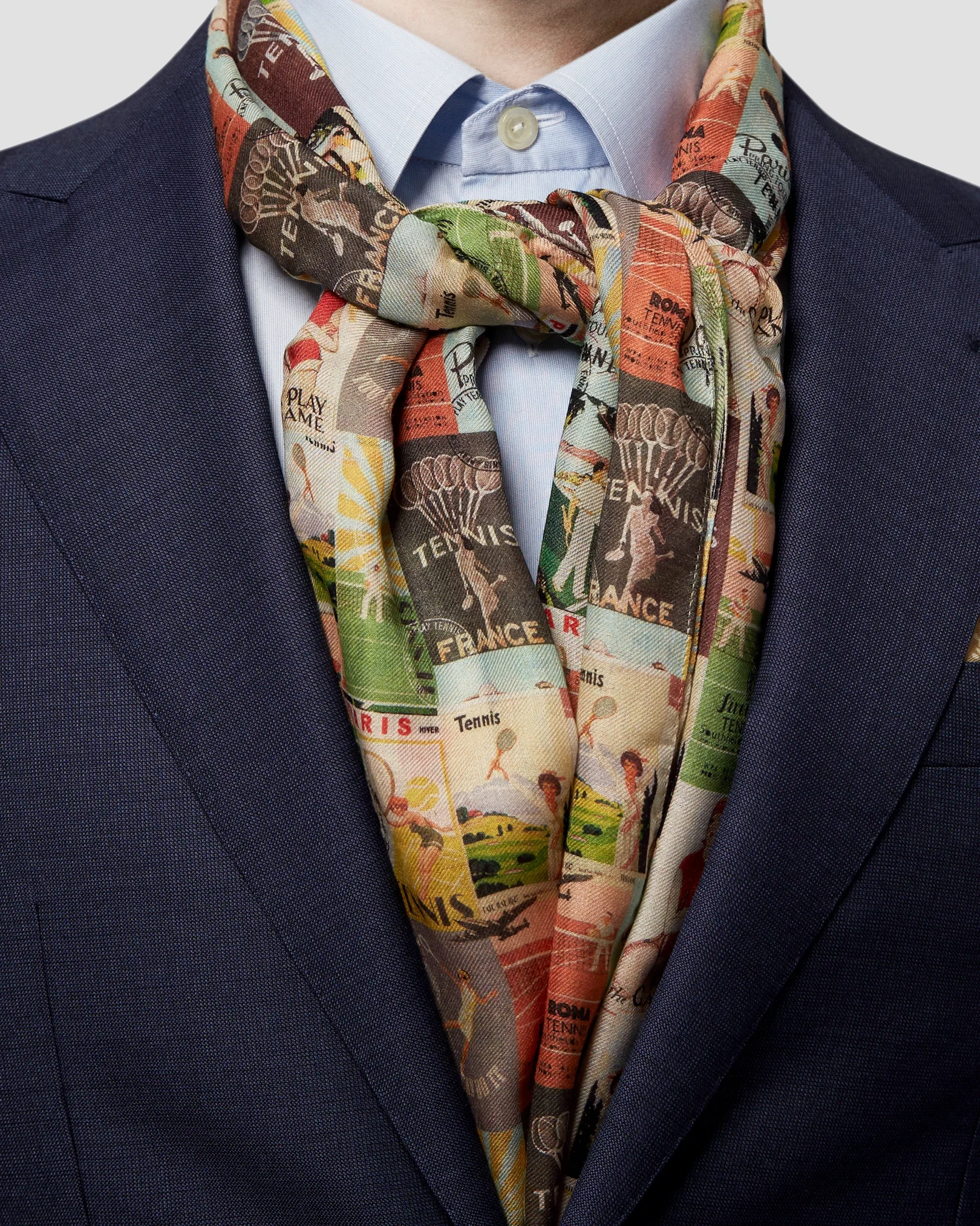 Eton - brown tennis scarf
