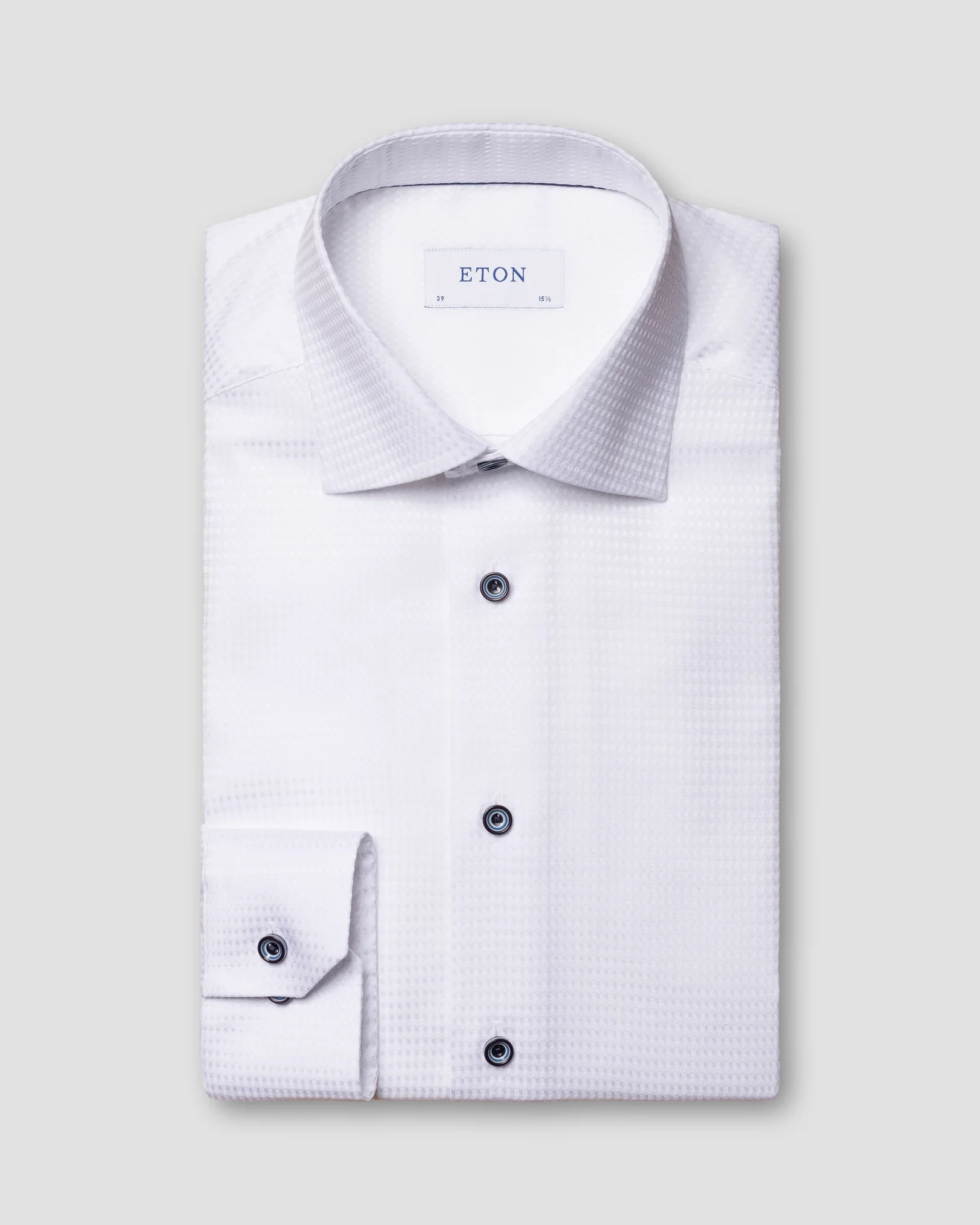 Eton - white dobby shirt cut away collar