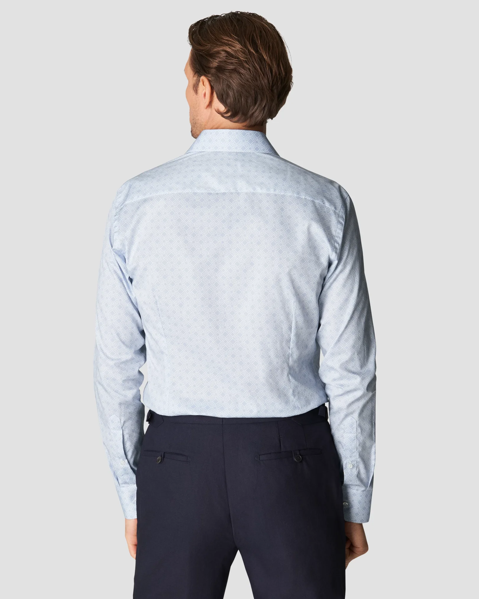 Eton - light blue fine twill e print
