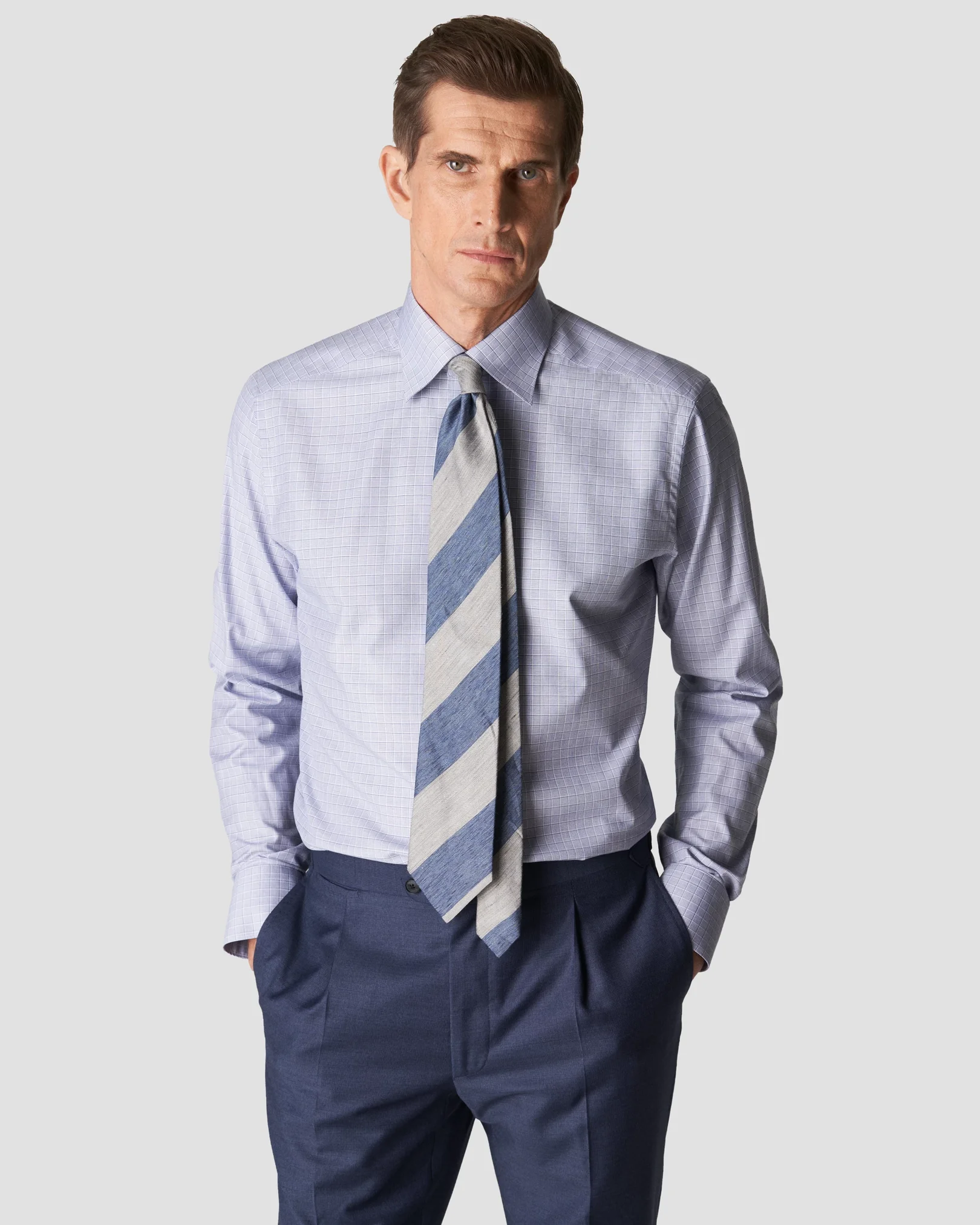 Eton - mid blue twill