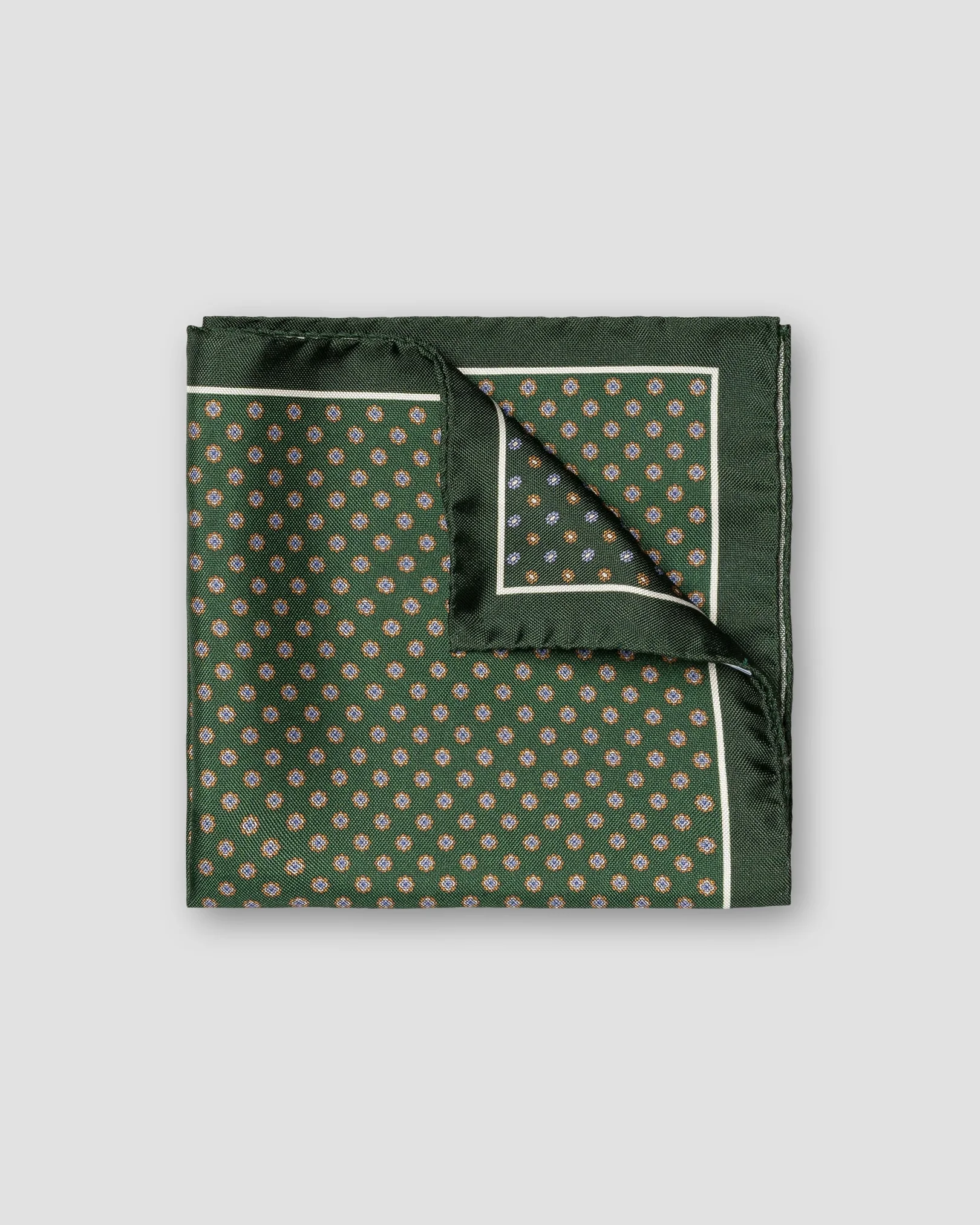 Eton - mid green four side silk pocket square