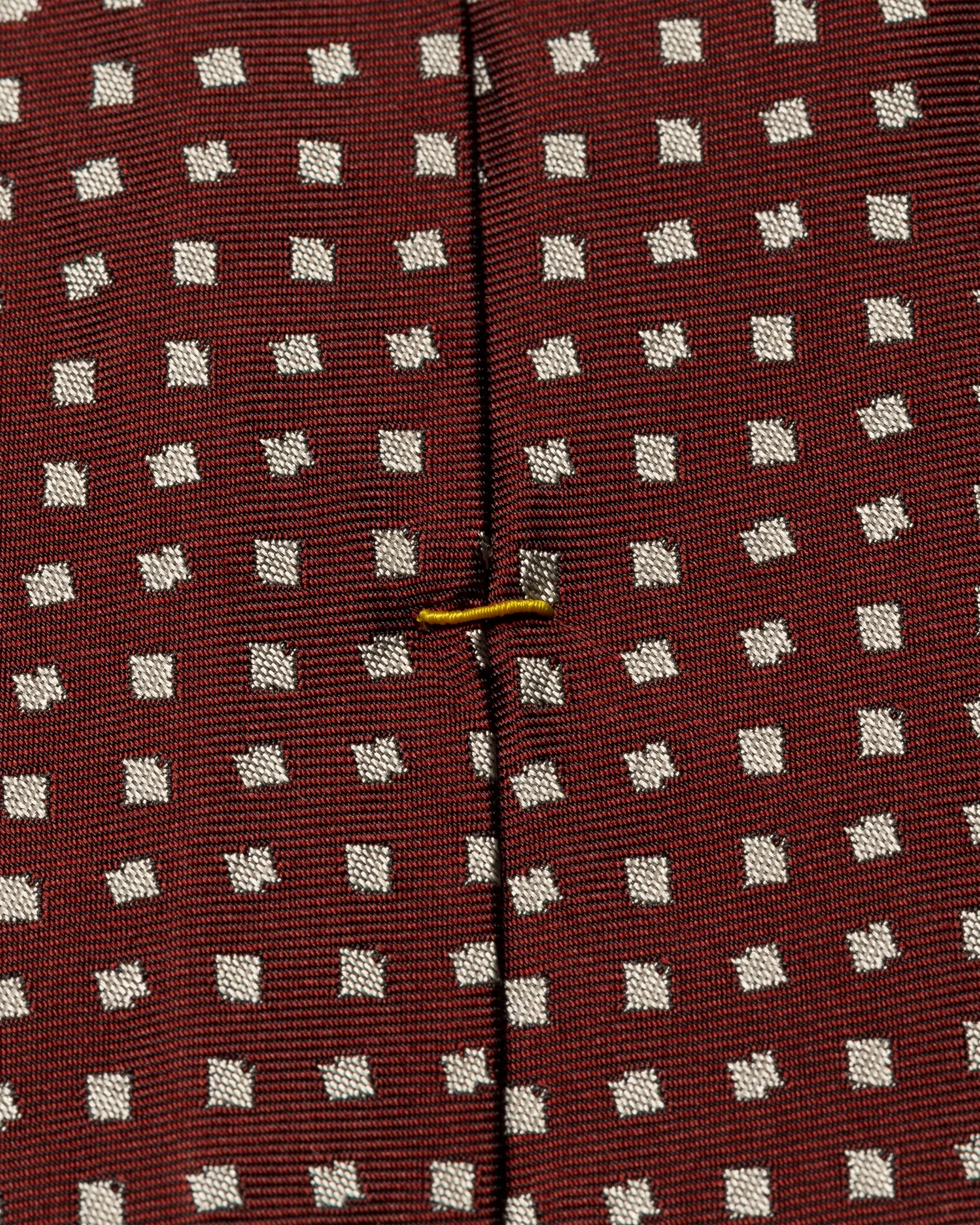 Eton - burgundy geometric silk tie ss