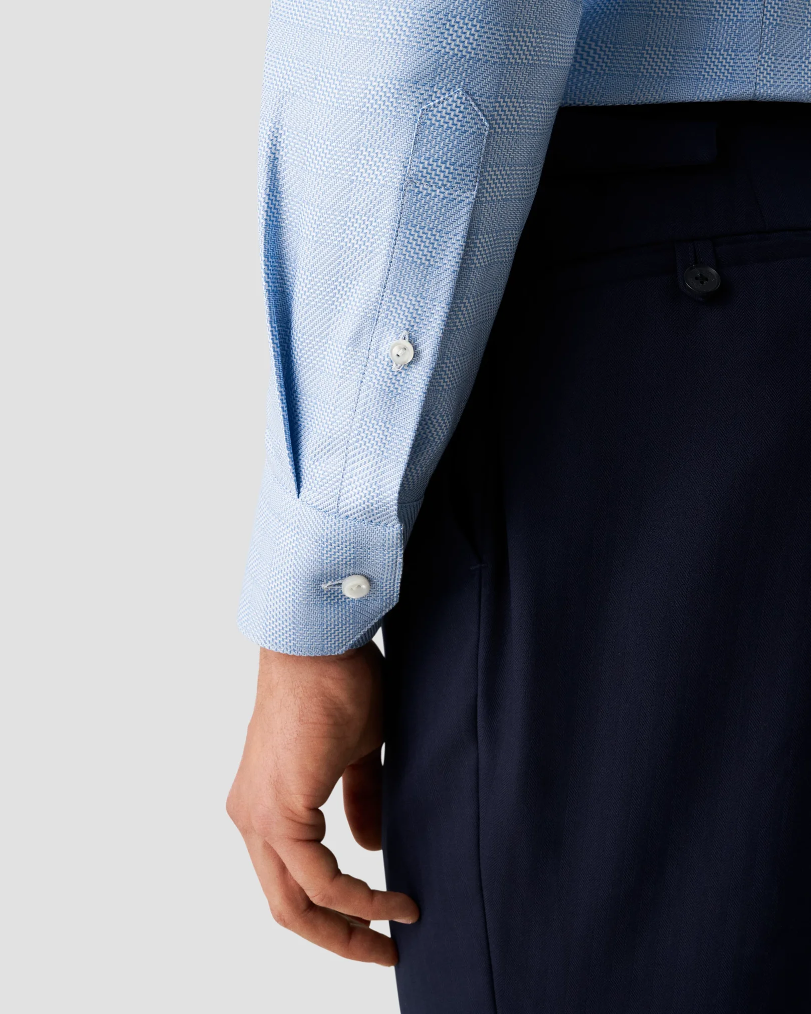 Eton - checked textured twill