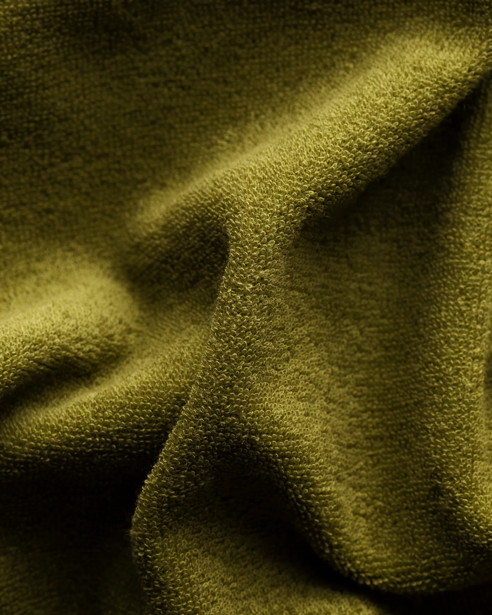 Eton - dark green jerseyterryfrotte turn down short terry terry