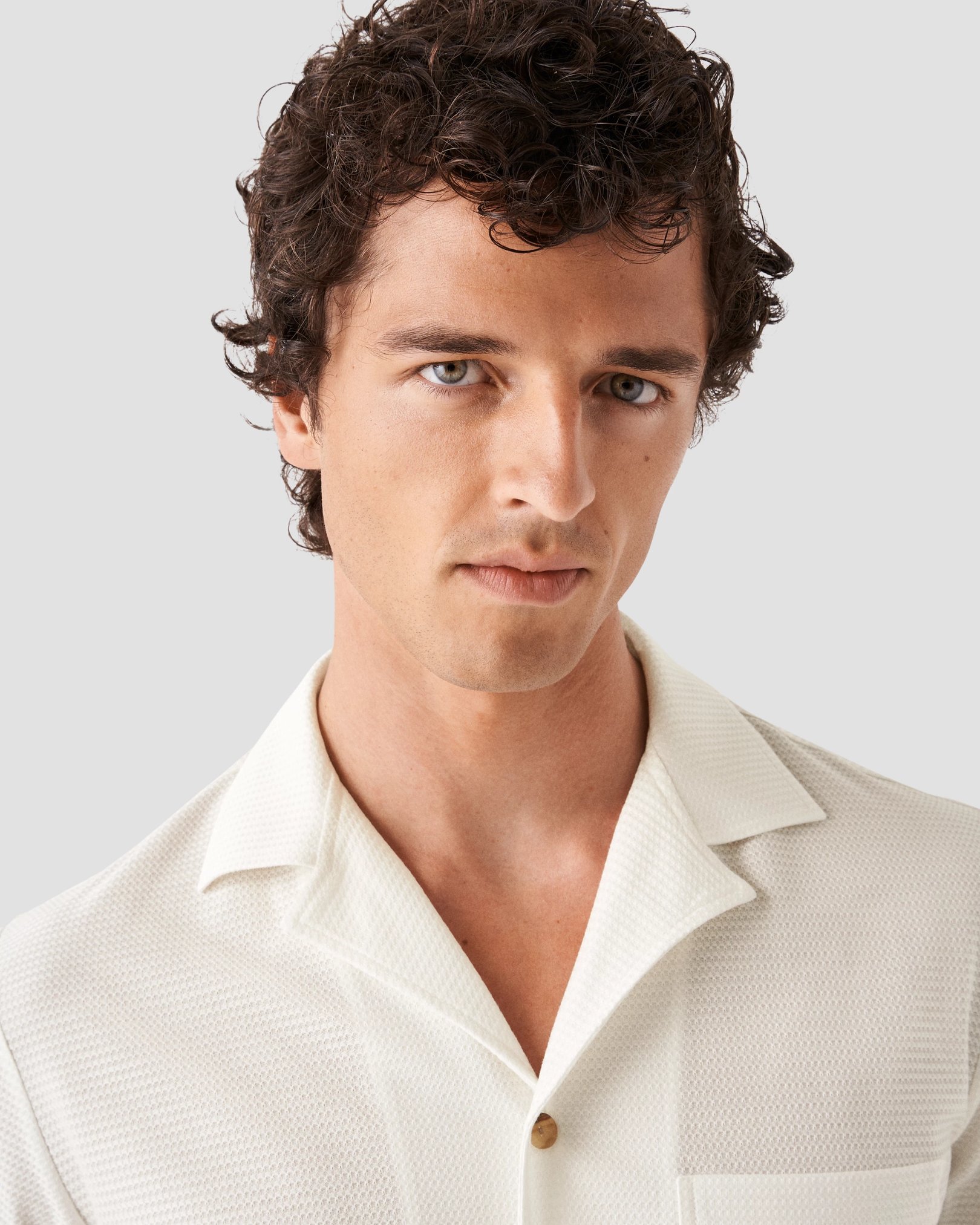 Eton - white jaquard jersey resort