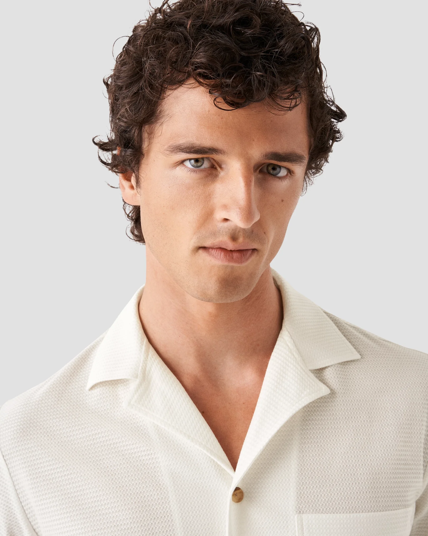 Eton - white jaquard jersey resort