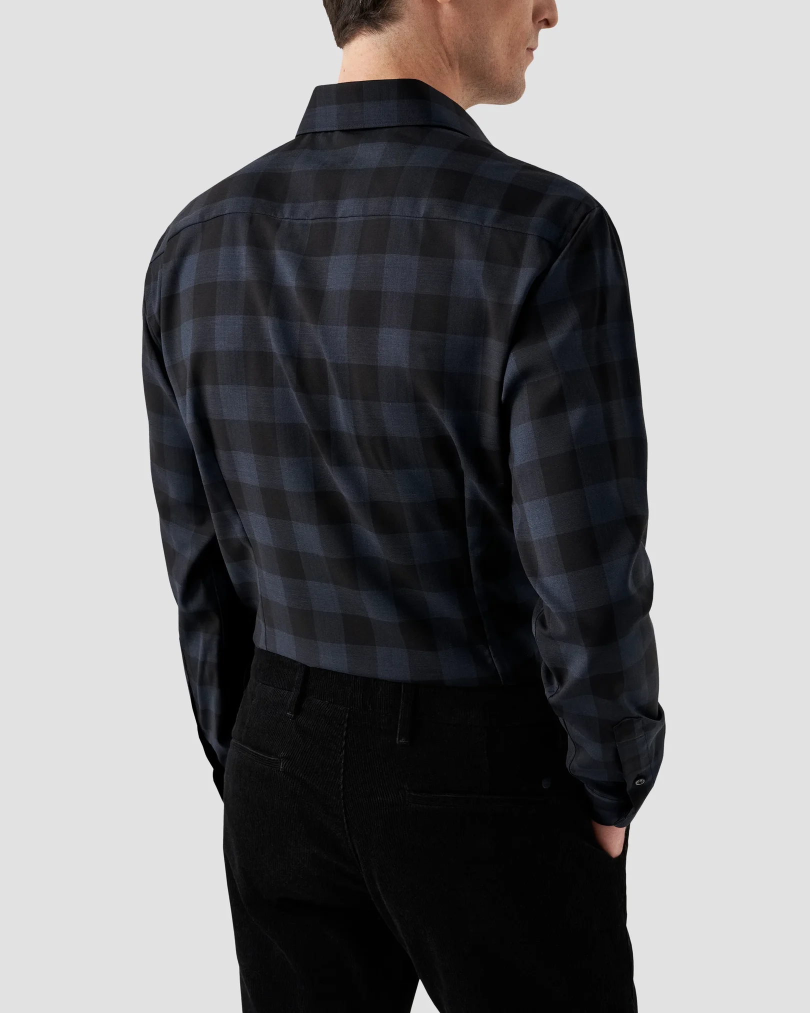 Eton - merino dark blue shirt