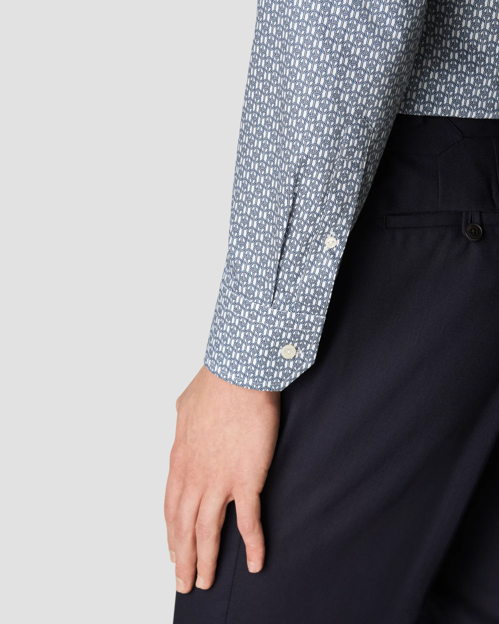 Eton - dark blue fine twill shirt