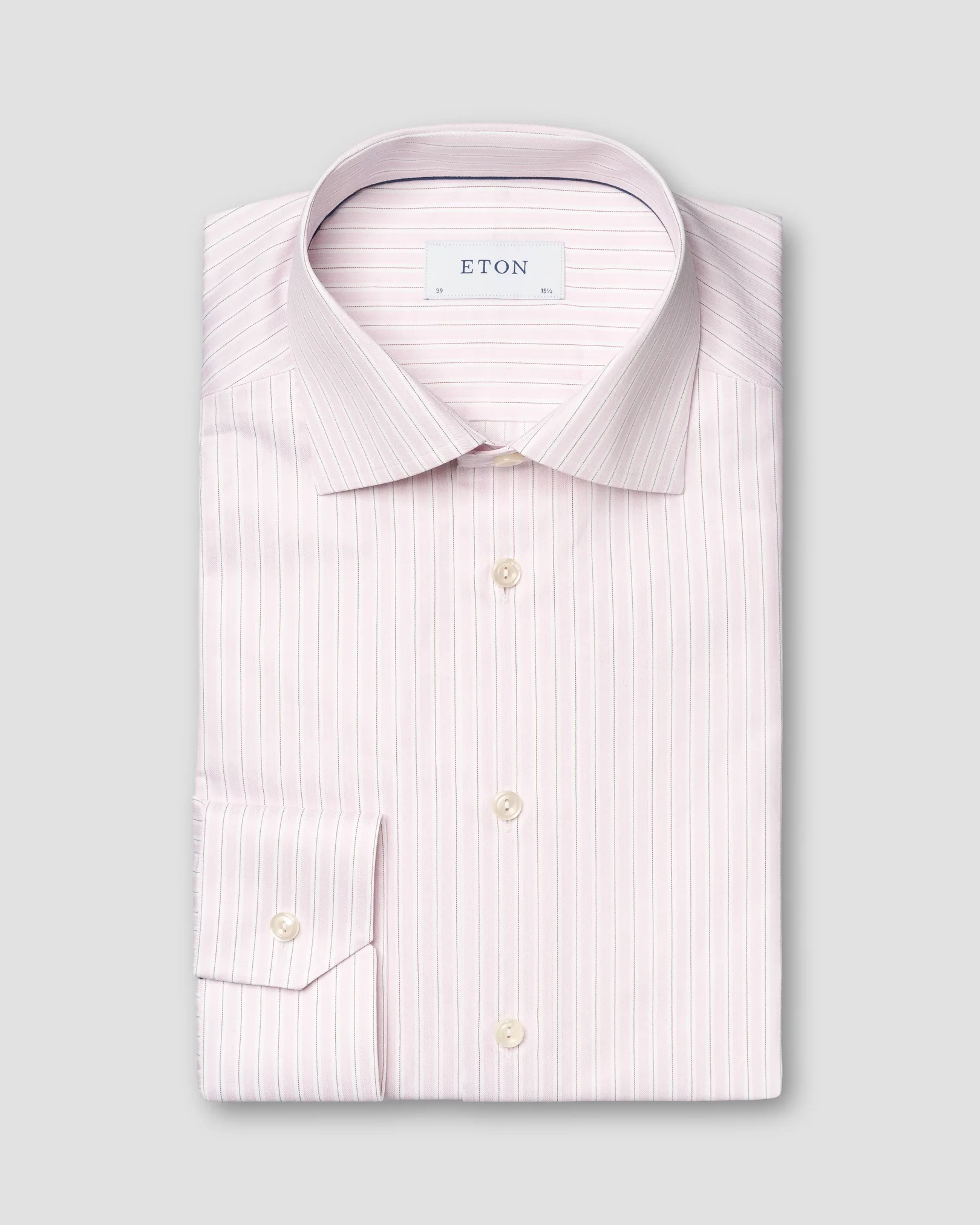 Eton - pink twill cut away collar single cuff contemporary fit