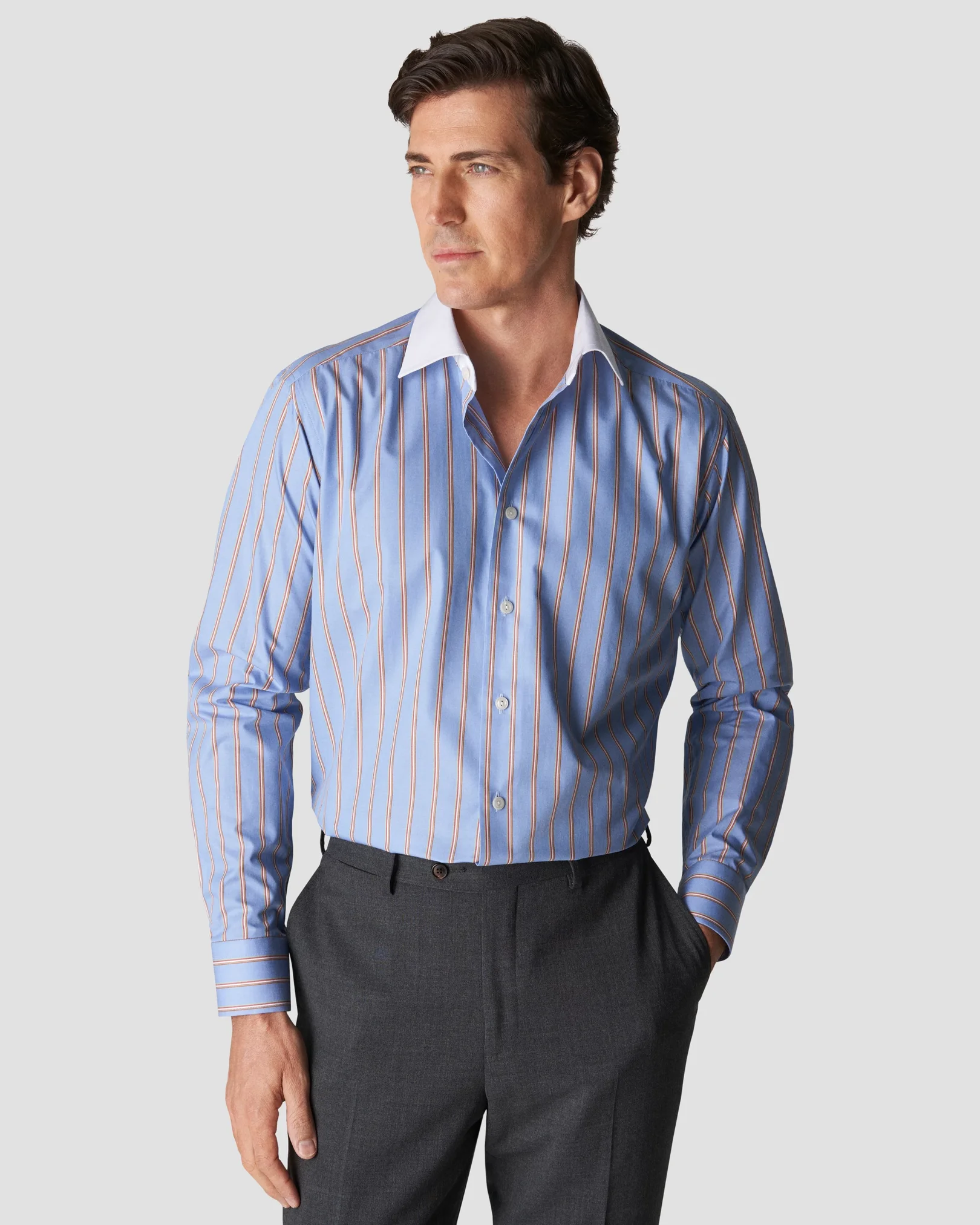 Eton - light blue finetwill cut away