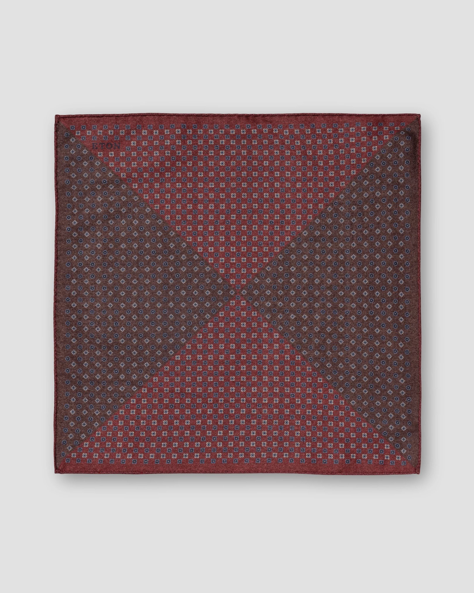 Eton - dark red wool pocket squares