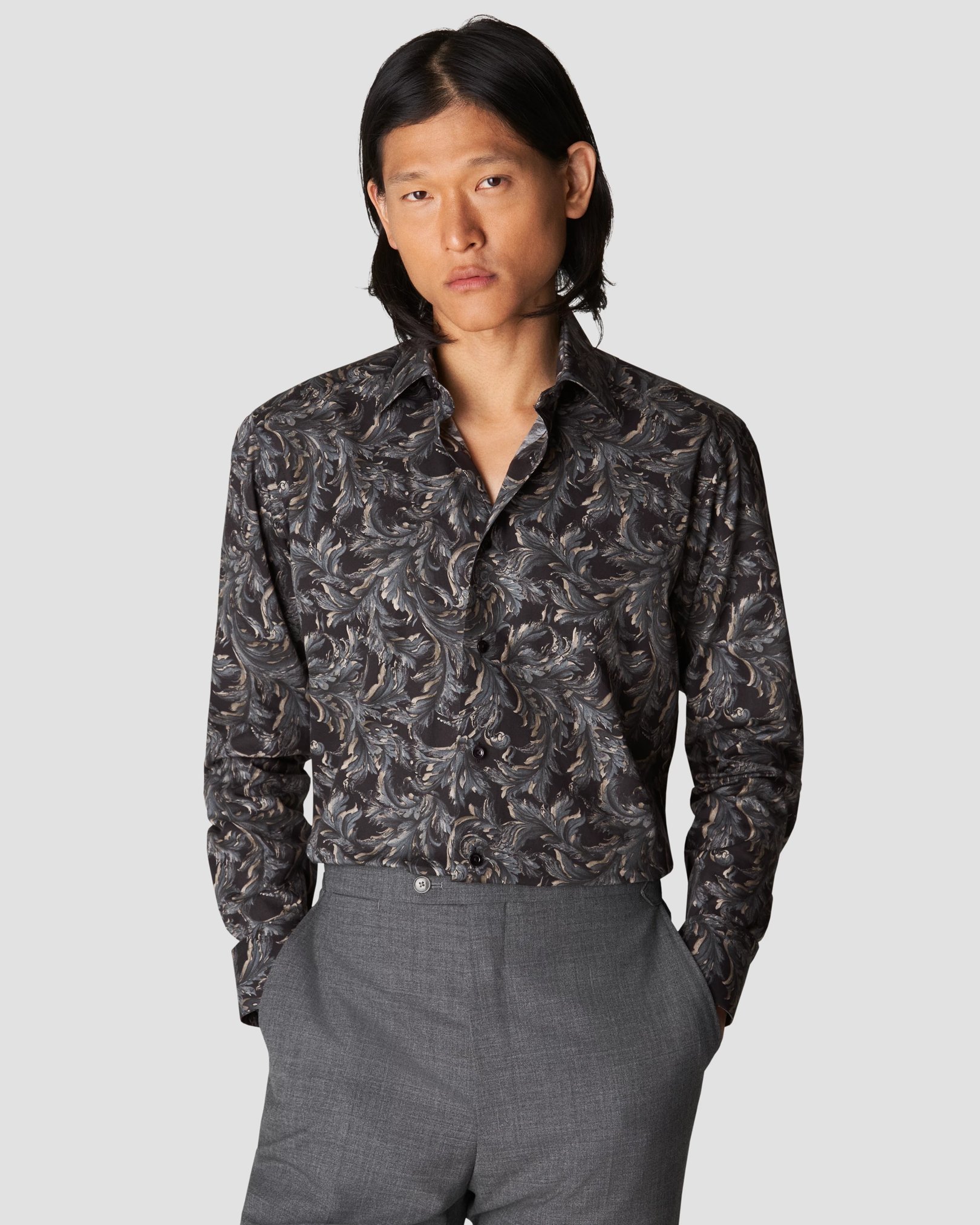 Eton - dark blue signature twill moderatecut