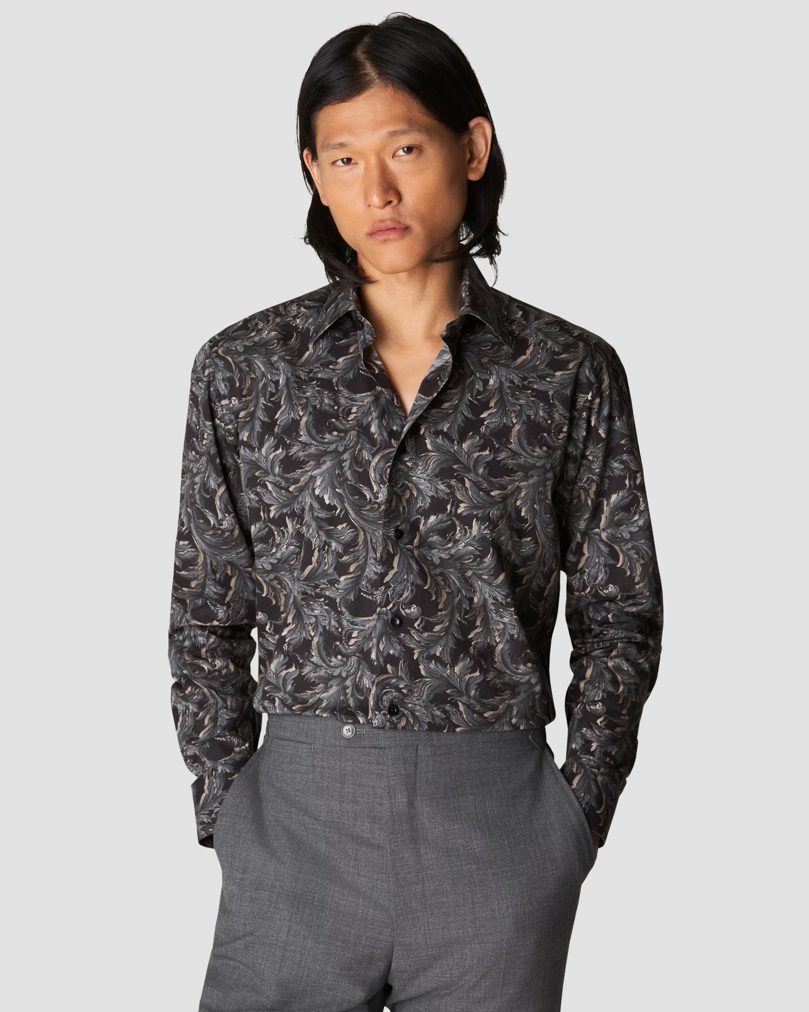 Eton - dark blue signature twill moderatecut