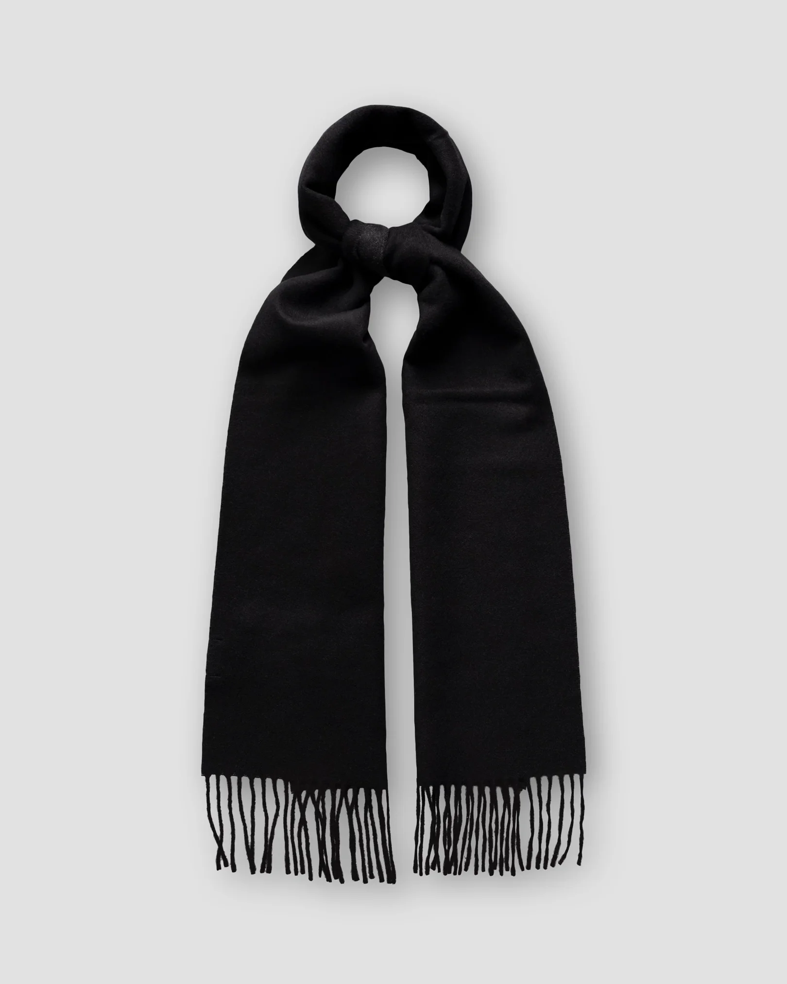 Eton - black and gray double sided wool scarf