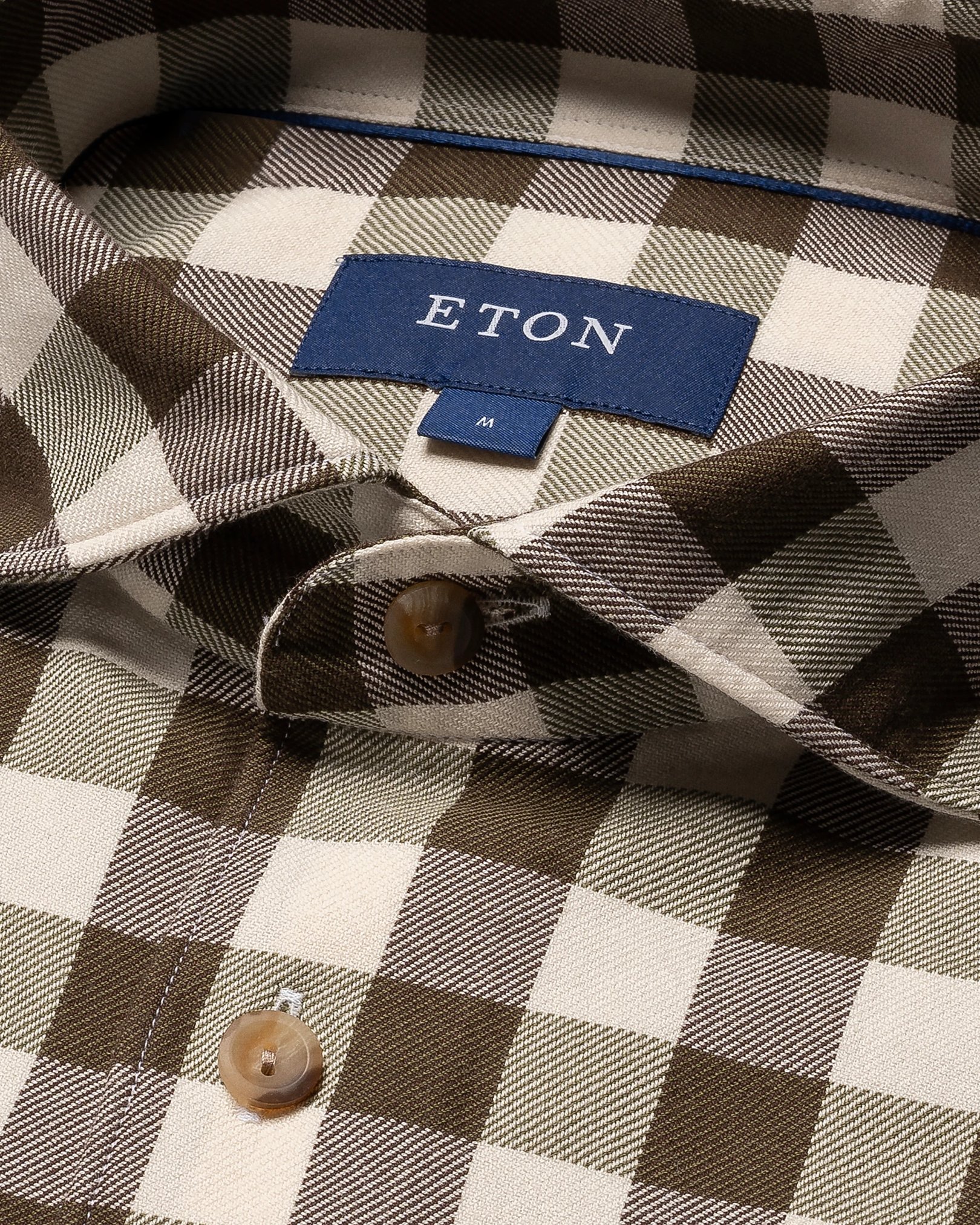 Eton - dark green twill wide spread