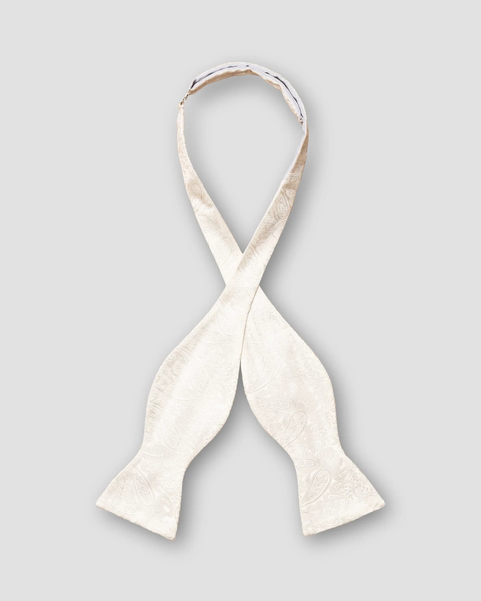 Eton - white jacquard self tied