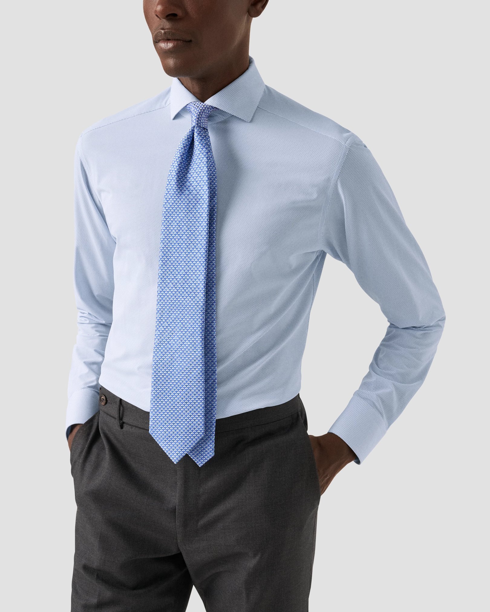 Eton - light blue semi solid four way